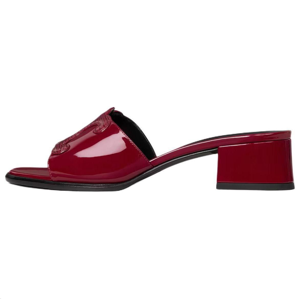 Celine o1bcso1str0925 362355100C Slide Slippers in Vintage Burgundy Size US 10 / IT 40 - 2 Thumbnail