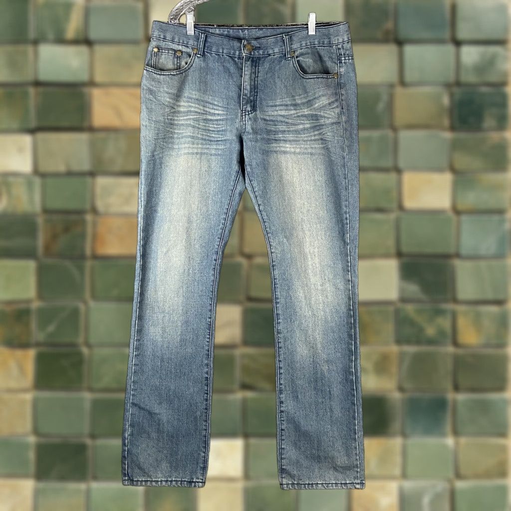 Vintage VINTAGE Indigo 30 Blue Jeans Men’s 38x34 Regular Straight Denim Pants Men Size US 38 / EU 54 - 1 Thumbnail