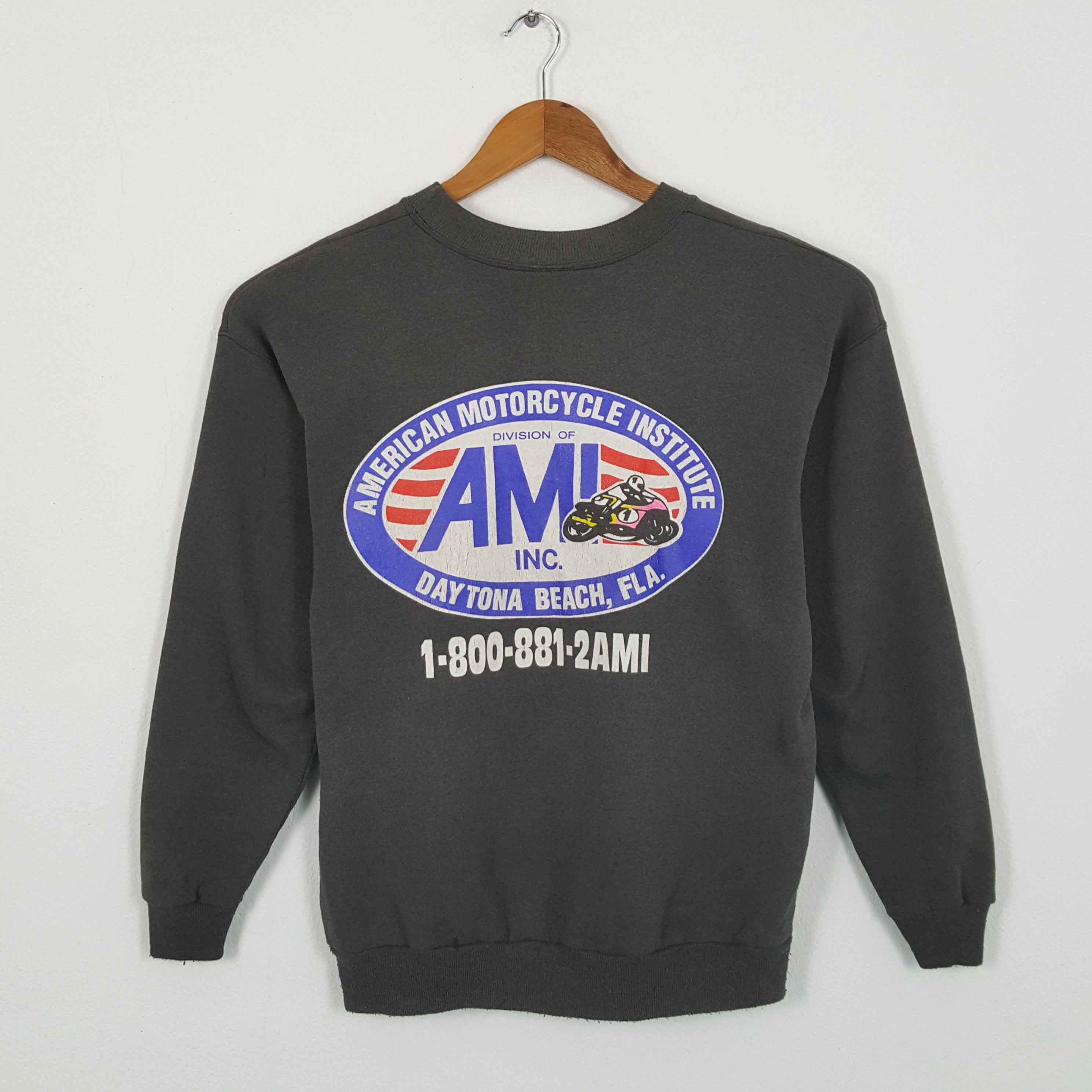 Vintage Vintage 90's AMERICAN MOTORCYCLE INTITUTE Promo Sweatshirts Size US S / EU 44-46 / 1 - 3 Thumbnail