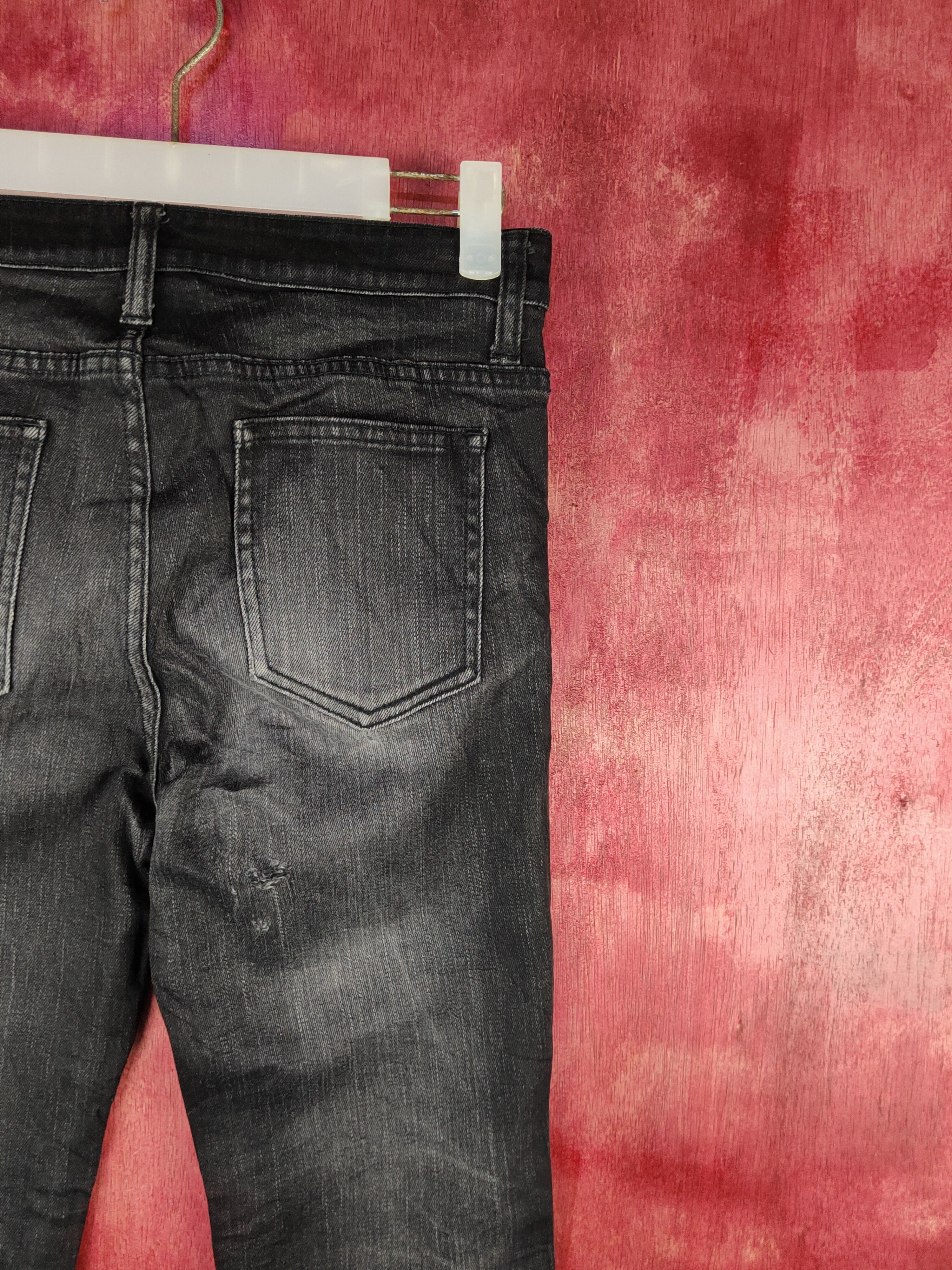 Japanese Brand Uniqlo Black Distressed faded vintage jeans Denim #S1588 Size US 26 / EU 42 - 11 Thumbnail