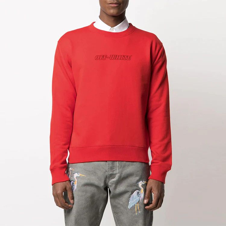 Off-White Red Pascal Hand Gun Logo Sweatshirt Size US M / EU 48-50 / 2 - 3 Thumbnail
