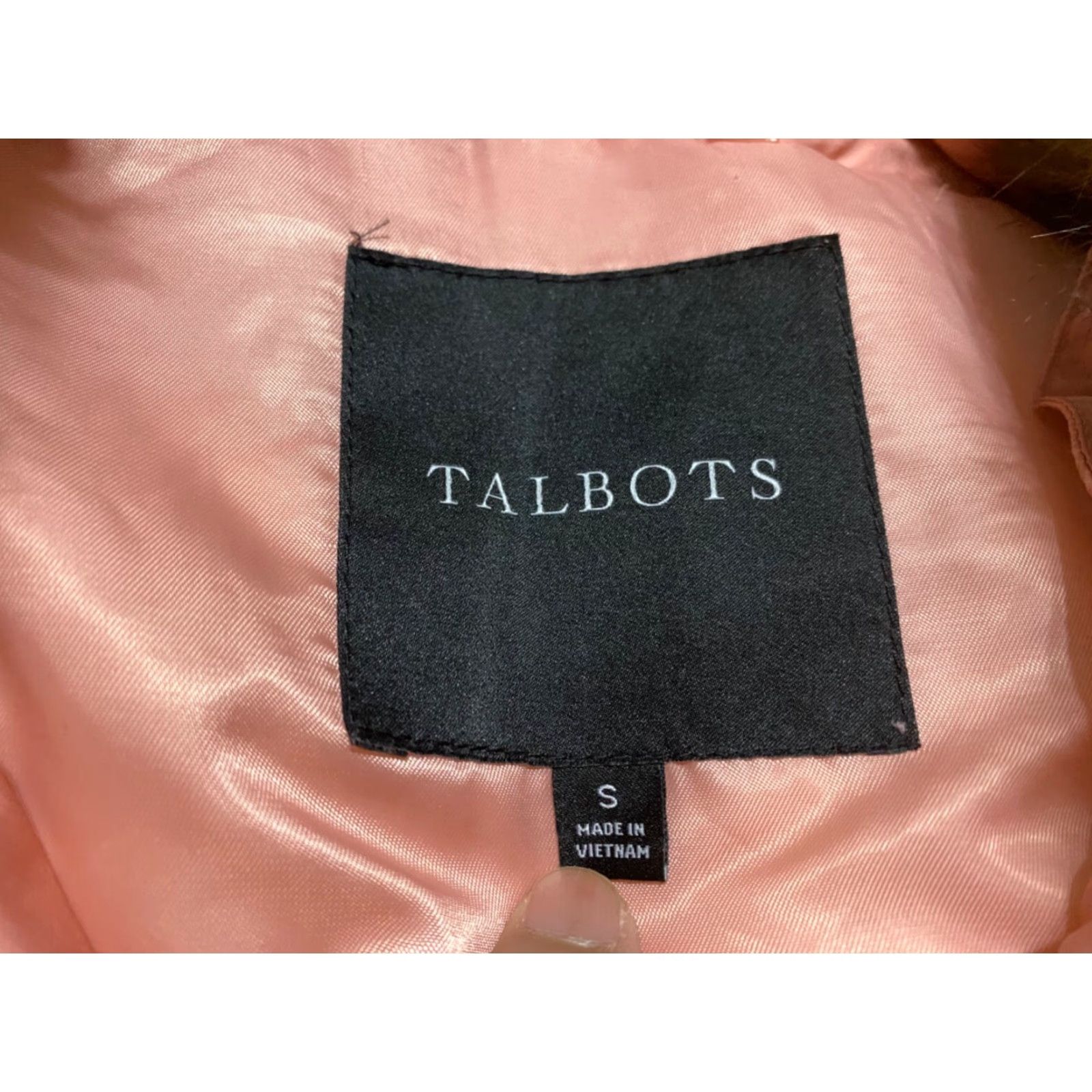 Talbots VINTAGE Talbots Womens Small Jacket Orange Snap Button Full Zip Puffer Parka Long Sleeve Size S / US 4 / IT 40 - 6 Thumbnail