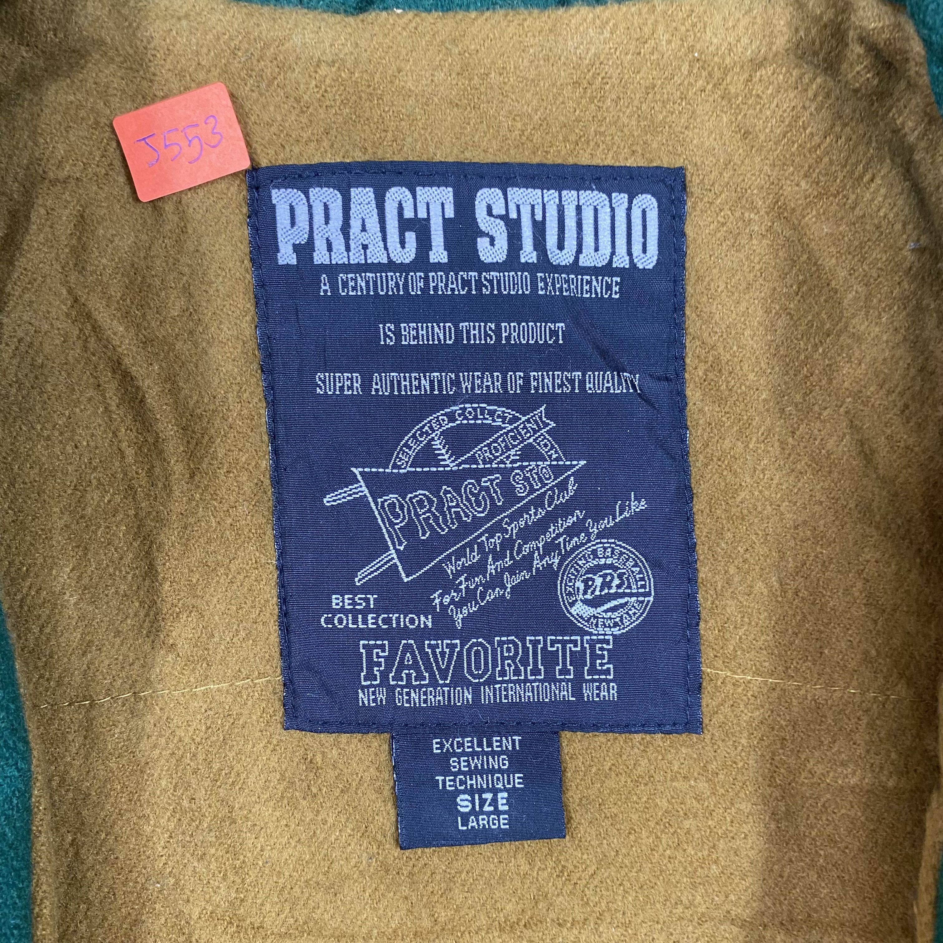 Japanese Brand VINTAGE 90s Pract Studio Wool Varsity Jacket-J553 Size US L / EU 52-54 / 3 - 17 Thumbnail