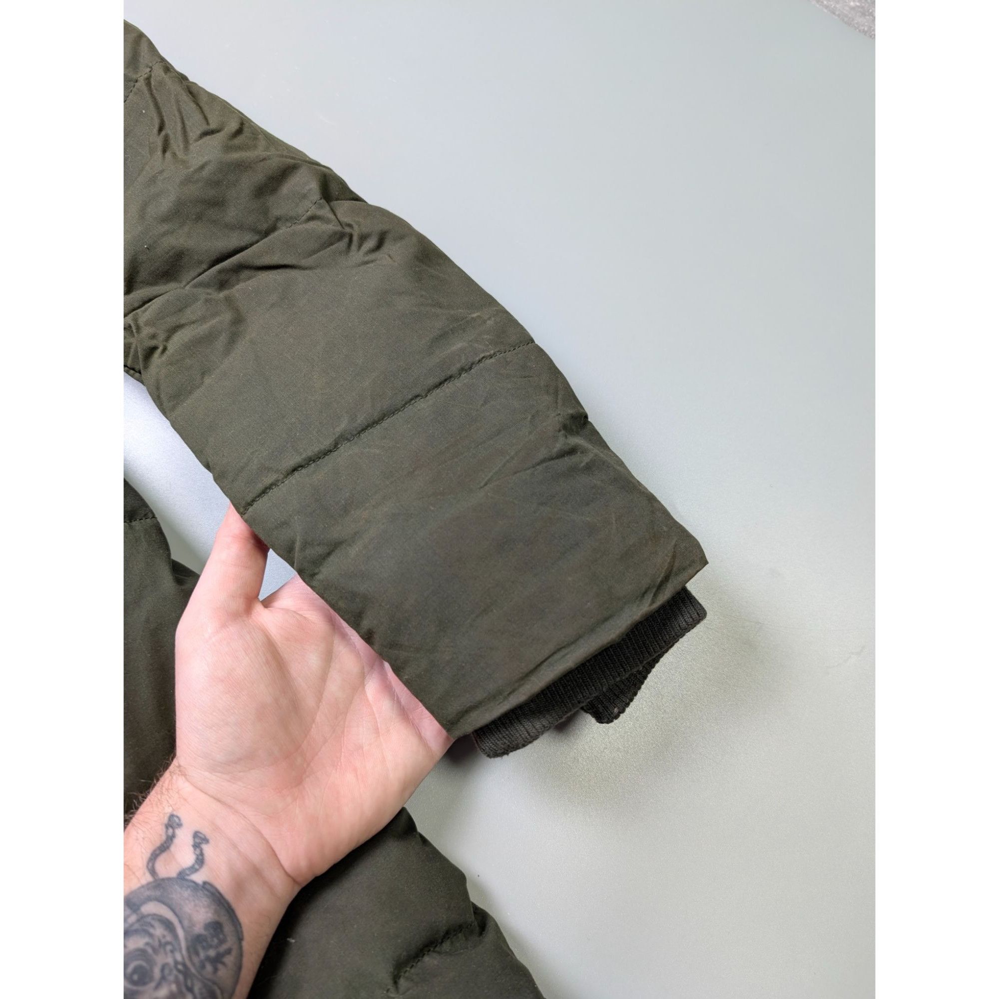 Barbour Barbour Peninsula Waxed Down Jacket Coat (Y1093) Size XL / US 12-14 / IT 48-50 - 6 Thumbnail