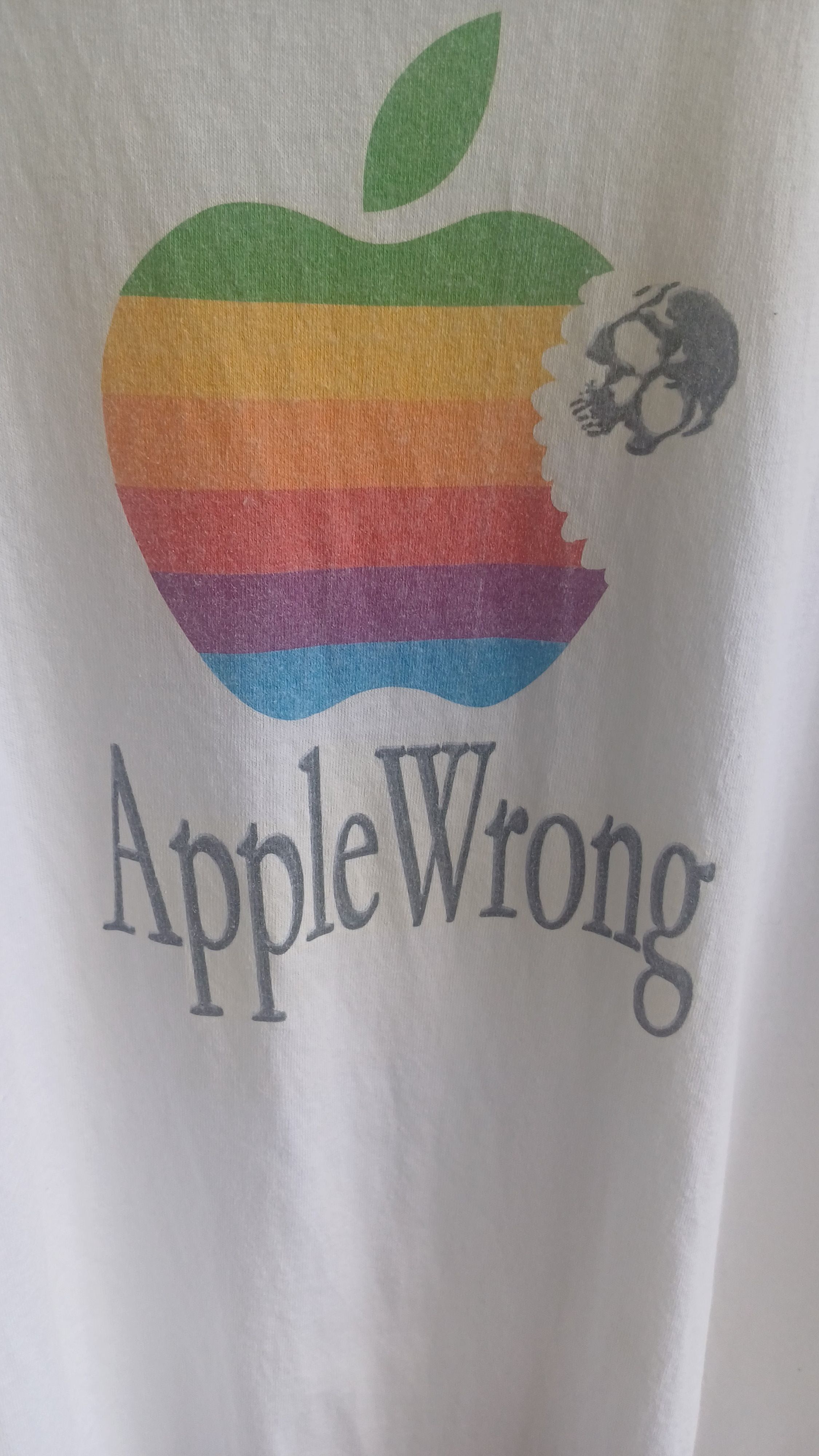 Apple Apple Vintage 90s Rare White Tees Size US L / EU 52-54 / 3 - 4 Thumbnail