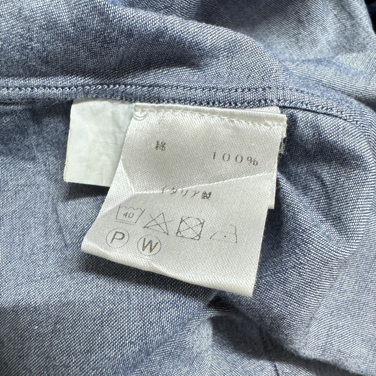Luigi Borrelli Luigi Borrelli Luxury Vintage Denim Sailor Shirt Size US M / EU 48-50 / 2 - 14 Thumbnail