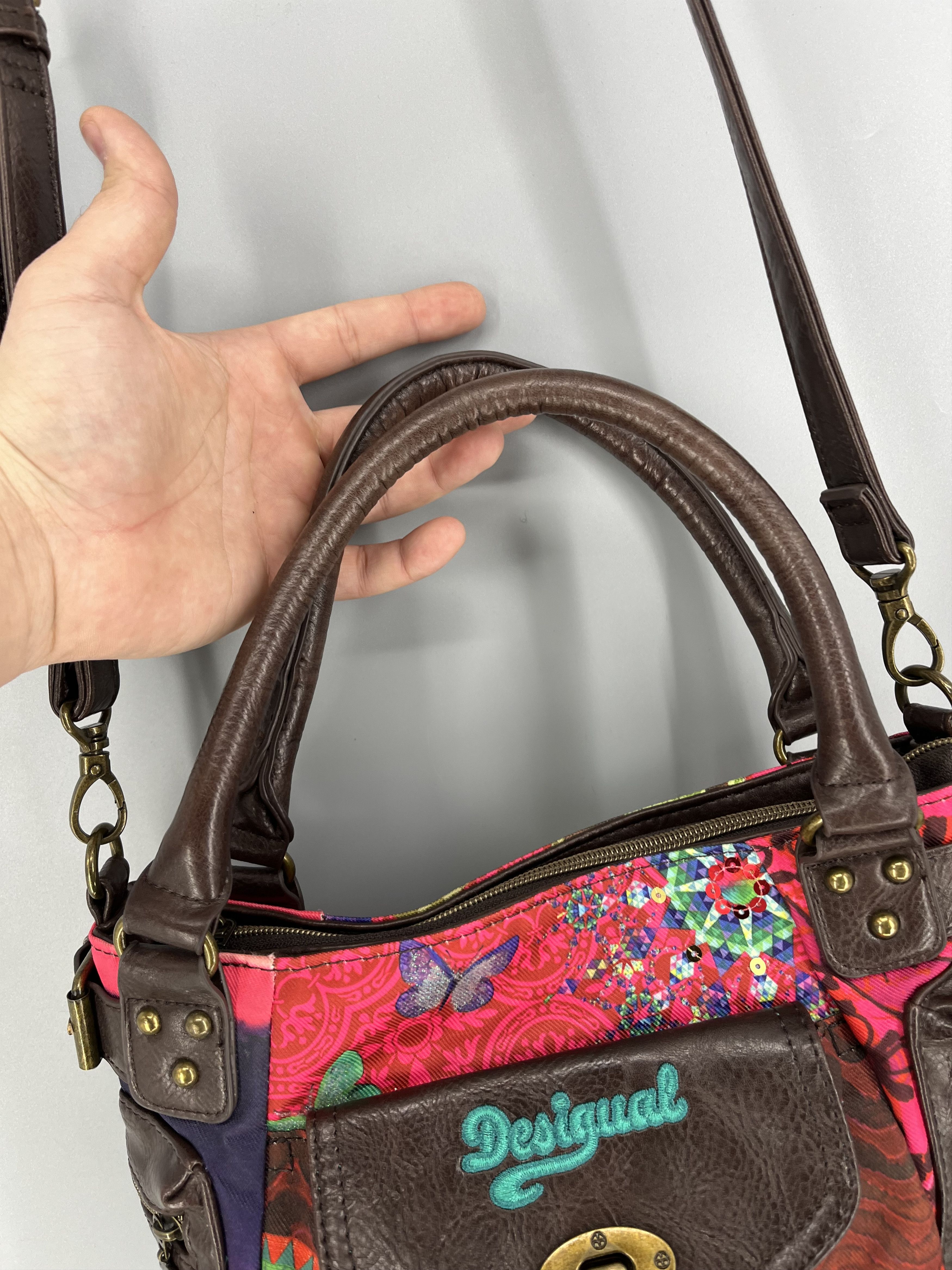 Desigual Desigual Handbag Satchel Rainbow Authentic hand Bag Size ONE SIZE - 8 Thumbnail