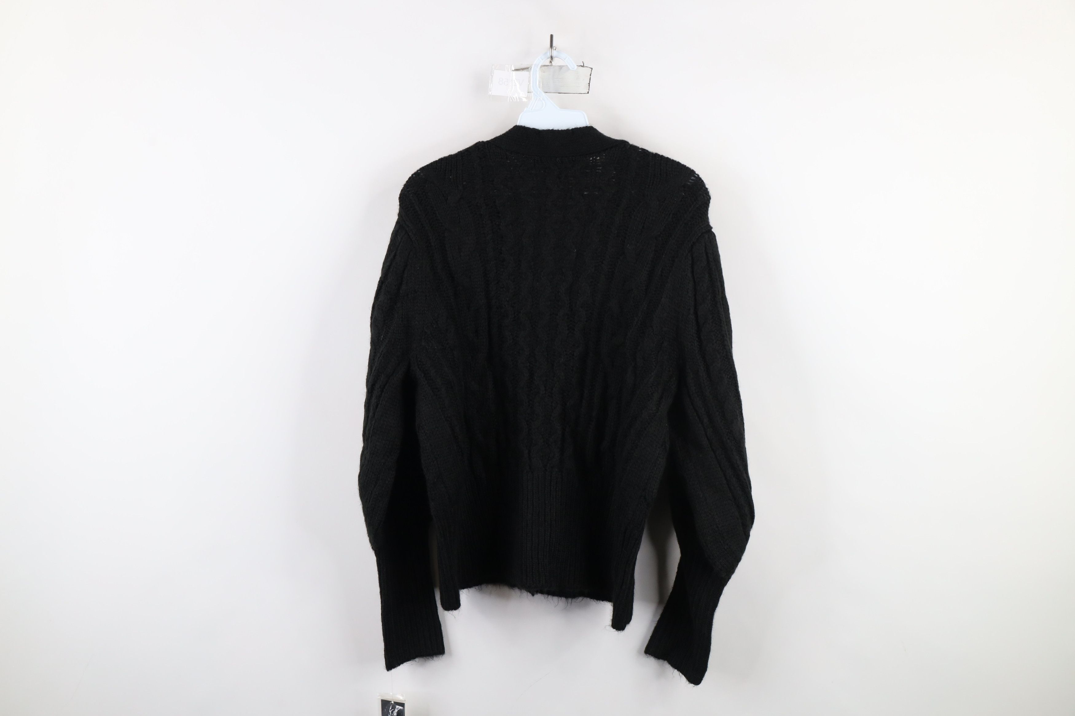 Vintage Deadstock Vintage 90s Streetwear Cable Knit Cardigan Sweater Size L / US 10 / IT 46 - 9 Thumbnail