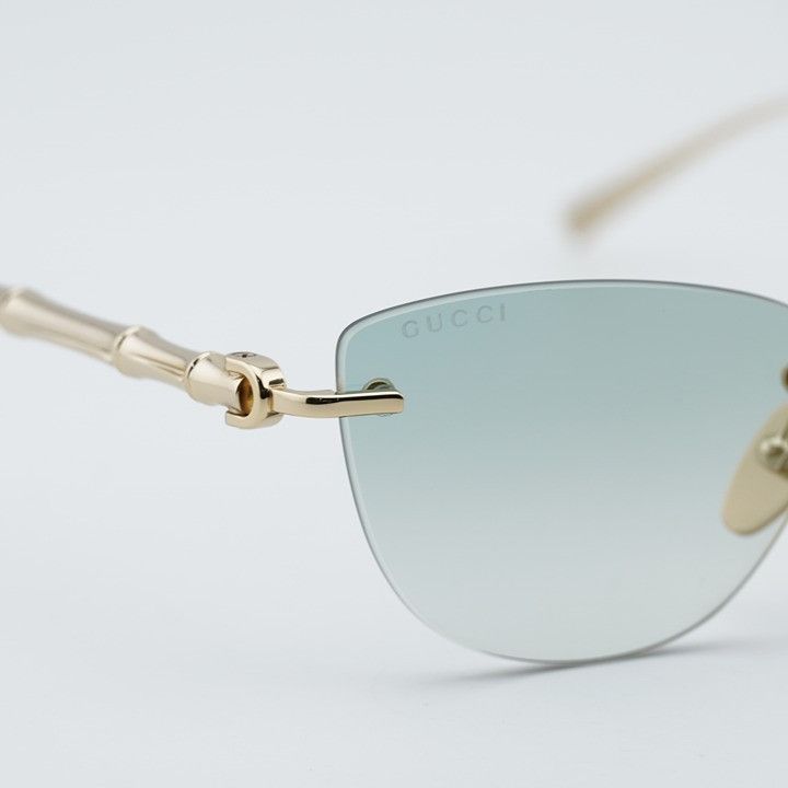 Gucci Gucci GG2063S 003 Sunglasses Endura Gold Cat Eye Frame Size ONE SIZE - 5 Thumbnail