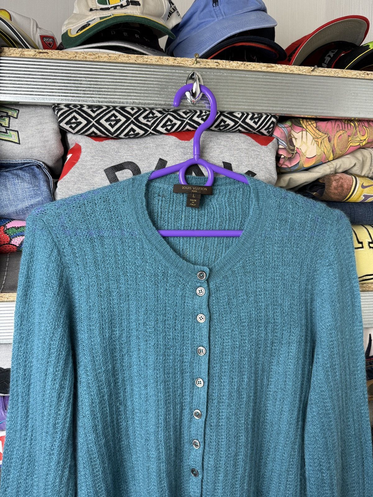 Vintage Louis Vuitton Cashemere Cardigan Size L / US 10 / IT 46 - 3 Thumbnail