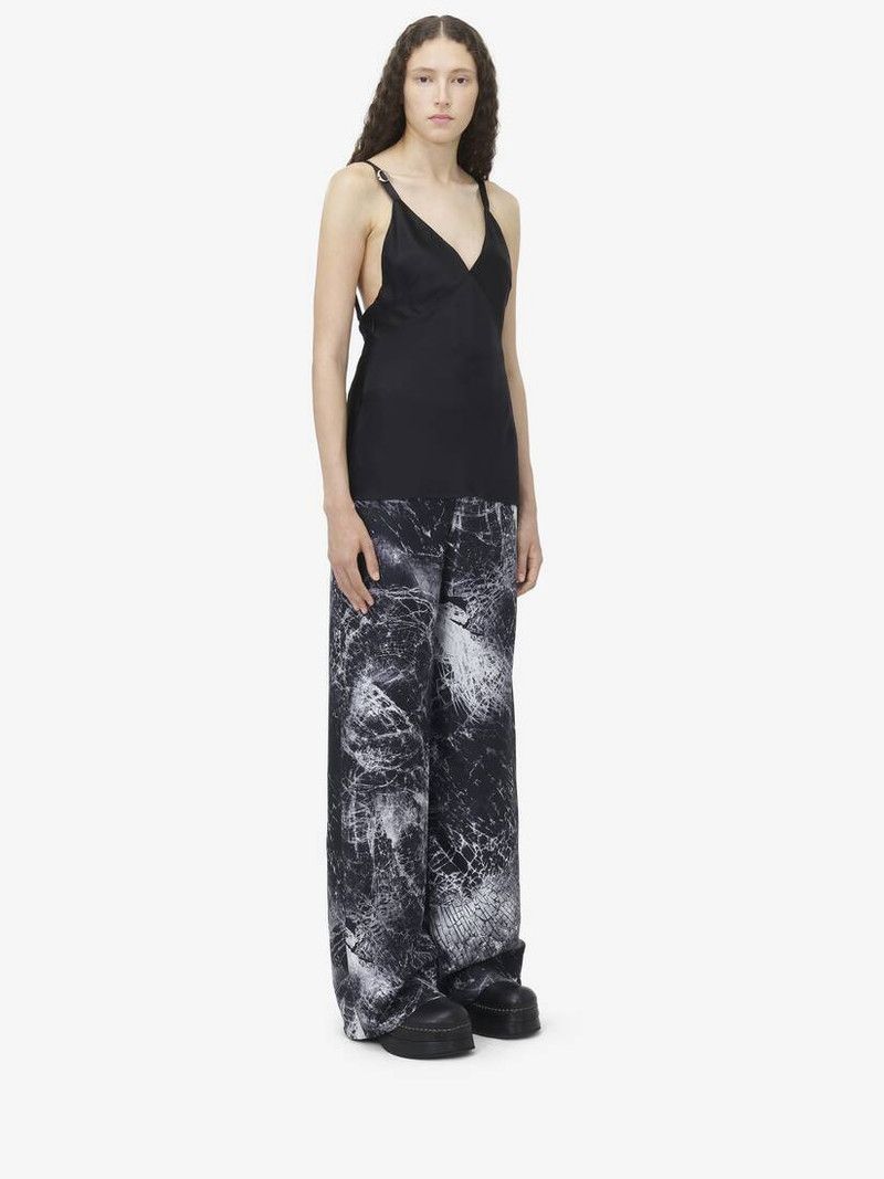 Alexander McQueen o1srvl11e0326 Satin Back Drop Top in Black Size S / US 4 / IT 40 - 4 Thumbnail