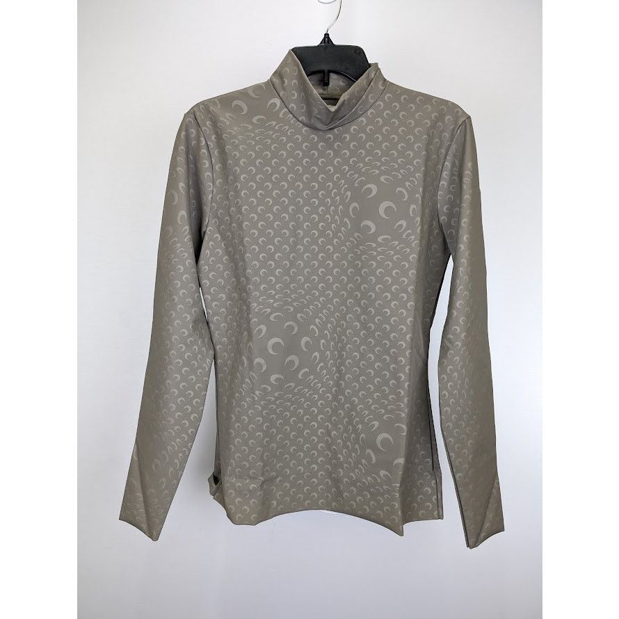 Marine Serre o1rshd1 Patterned Long Sleeve T-Shirt in Tan Size US L / EU 52-54 / 3 - 3 Thumbnail