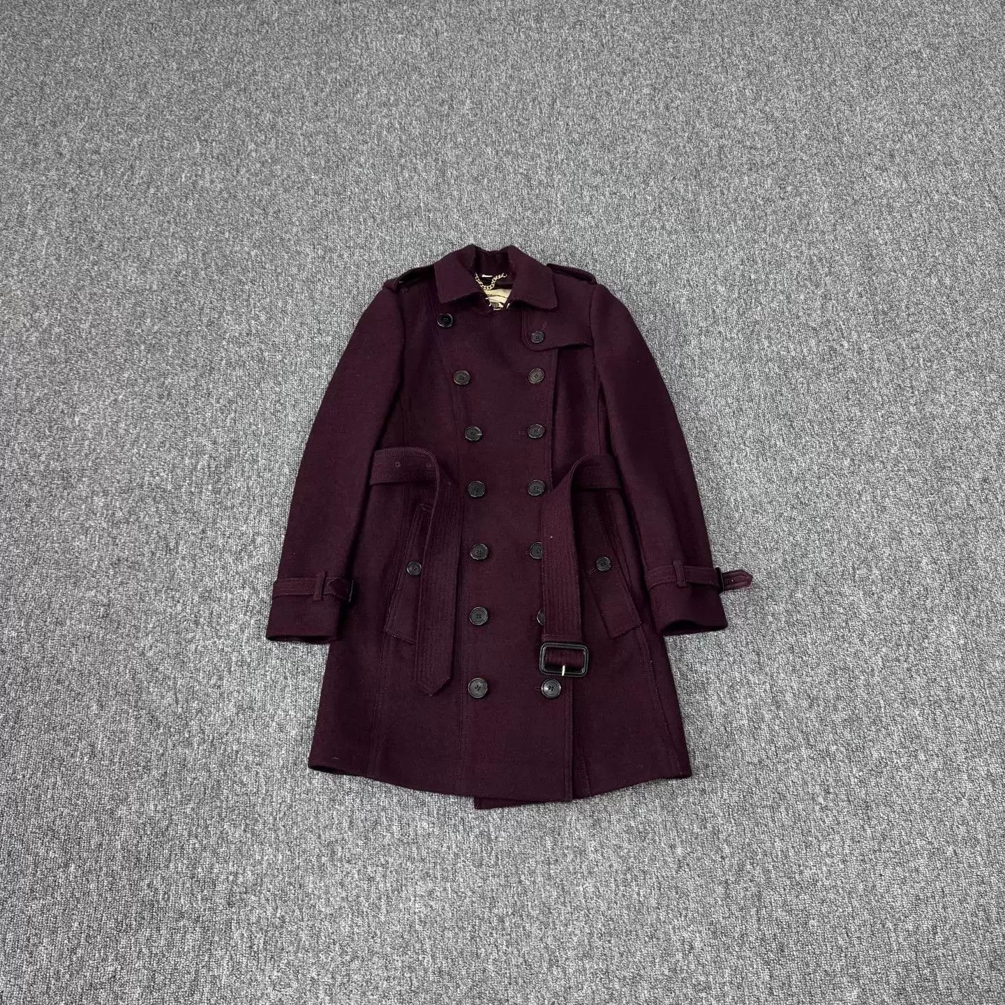 Burberry Burberry DB Belted Wine Red Trench Coat UK4 99New Size XS / US 0-2 / IT 36-38 - 1 Thumbnail