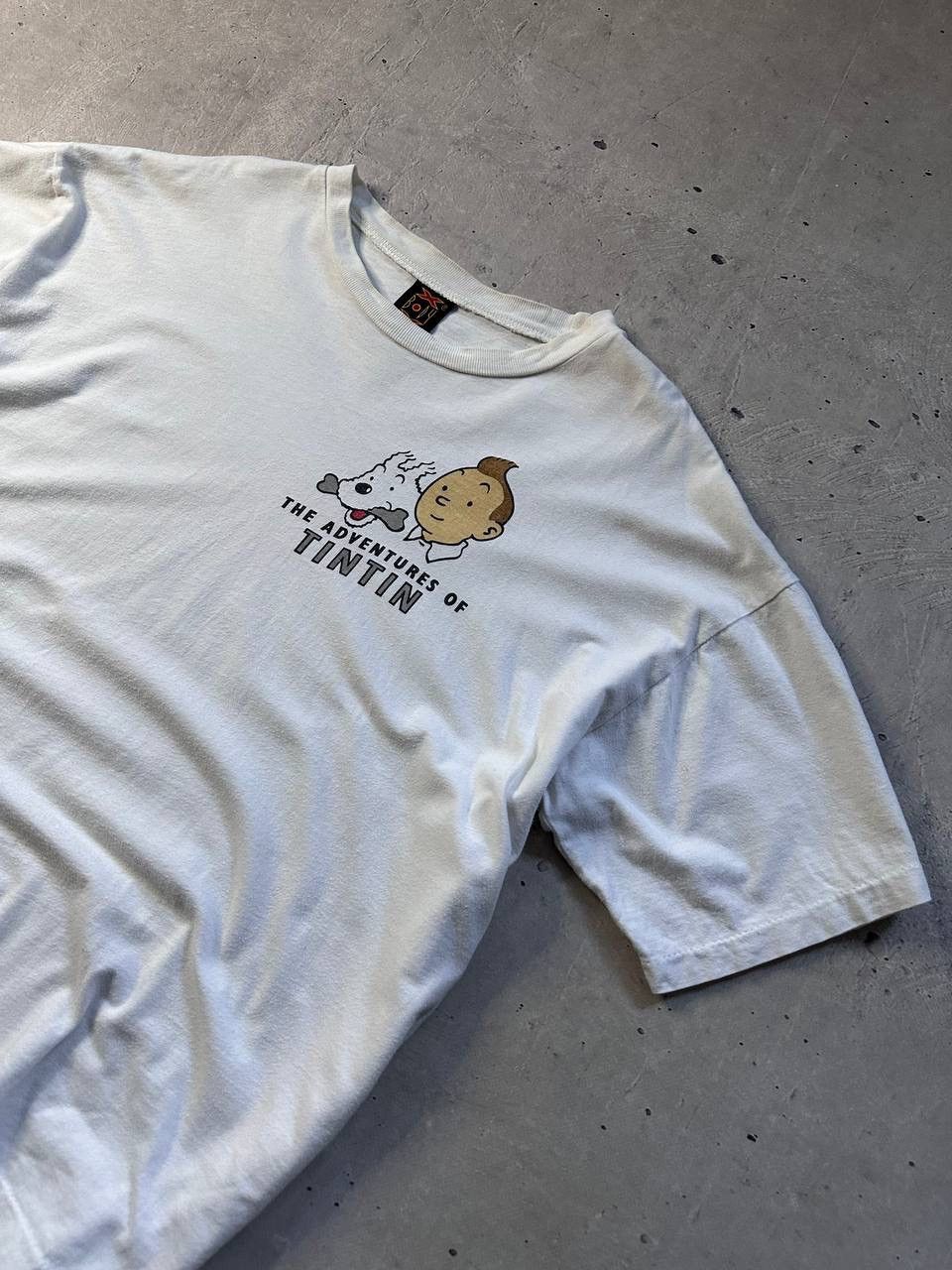 Band Tees × Cartoon Network × Vintage 90s Single Stich TinTin in America The Adventure T-Shirt Size US XL / EU 56 / 4 - 7 Thumbnail