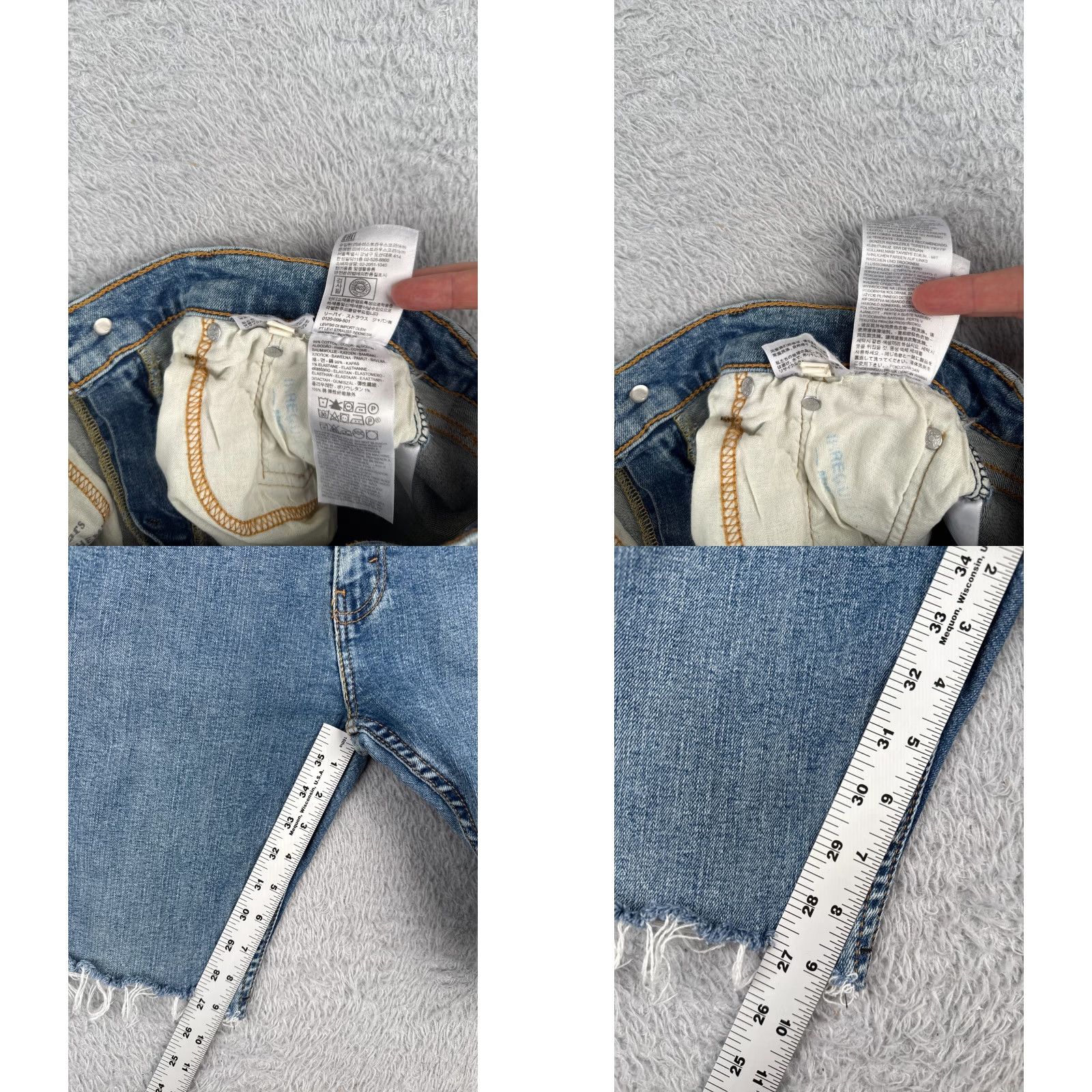 Levi's Levis Shorts Women 30 Blue Cut Off 511 Medium Wash Cotton Blend Zip Fly 27x9 Size 30" / US 8 / IT 44 - 8 Thumbnail