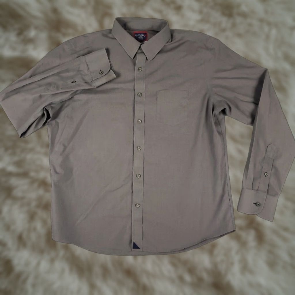 UNTUCKit UNTUCKit Shirt Mens Size Large Gray Casual Button Up Long Sleeve Size US L / EU 52-54 / 3 - 1 Thumbnail