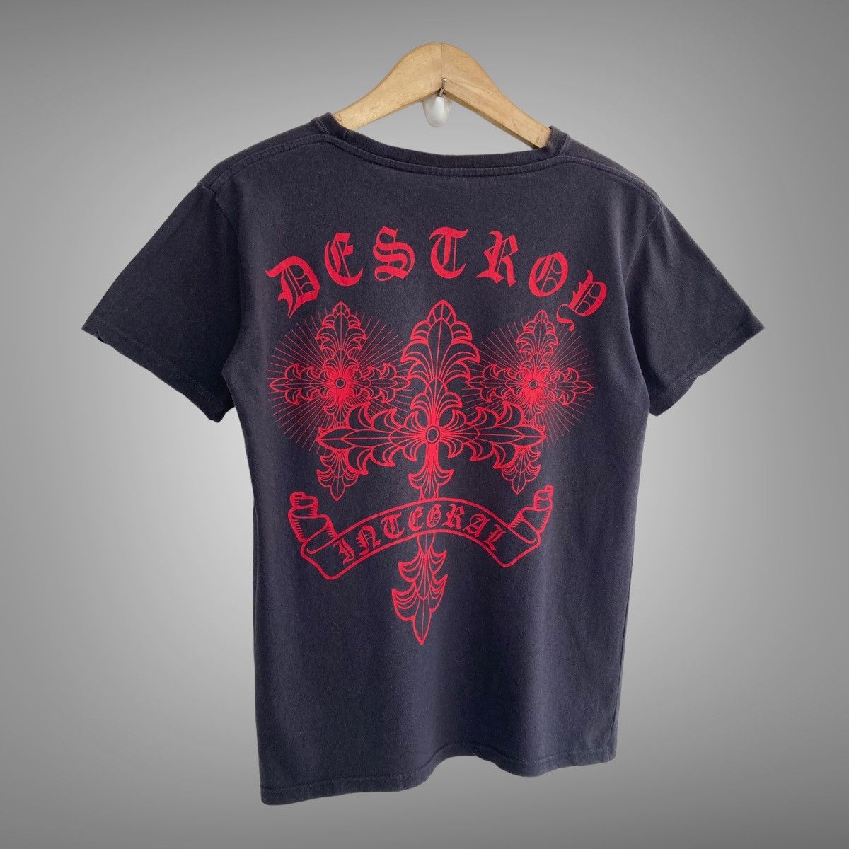 Japanese Brand Japanese "Destroy Integral" Chrome Heart Style Tee Size US M / EU 48-50 / 2 - 2 Thumbnail