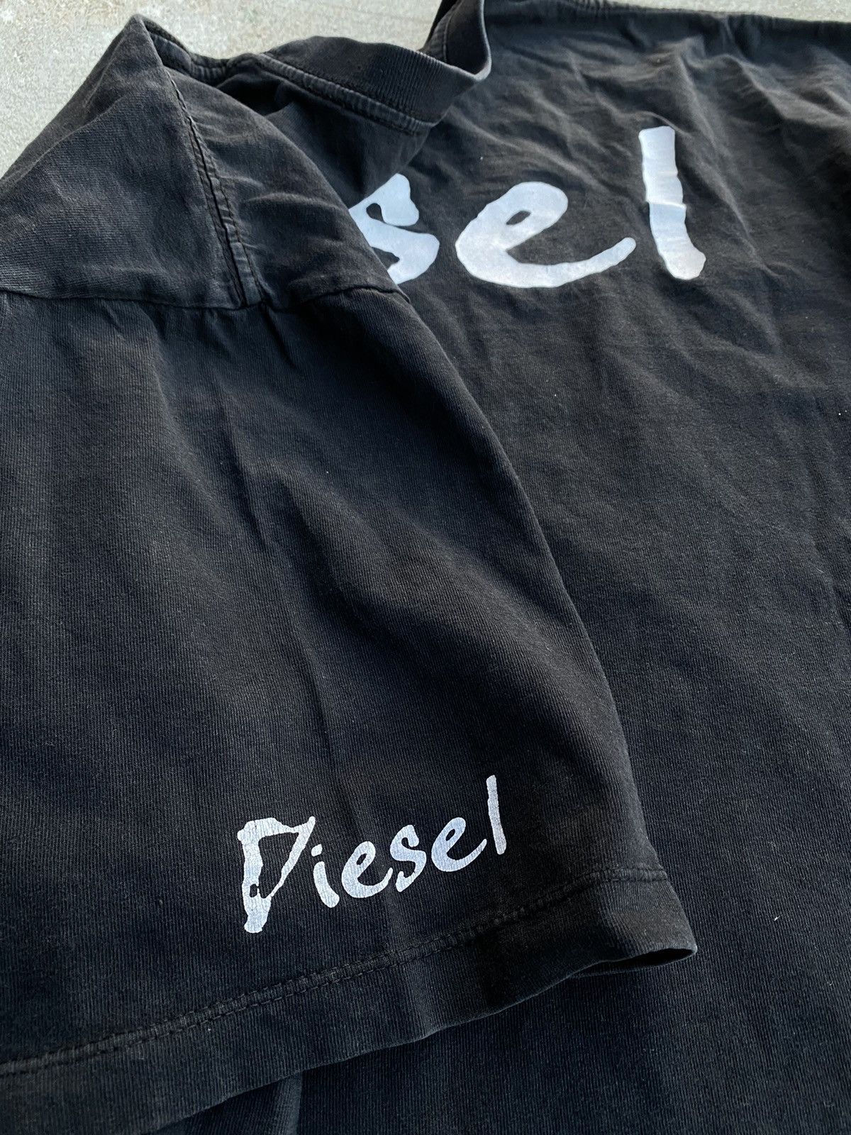 Diesel × Vintage Vintage Diesel Cropped Boxy T-shirt Size US XL / EU 56 / 4 - 4 Thumbnail
