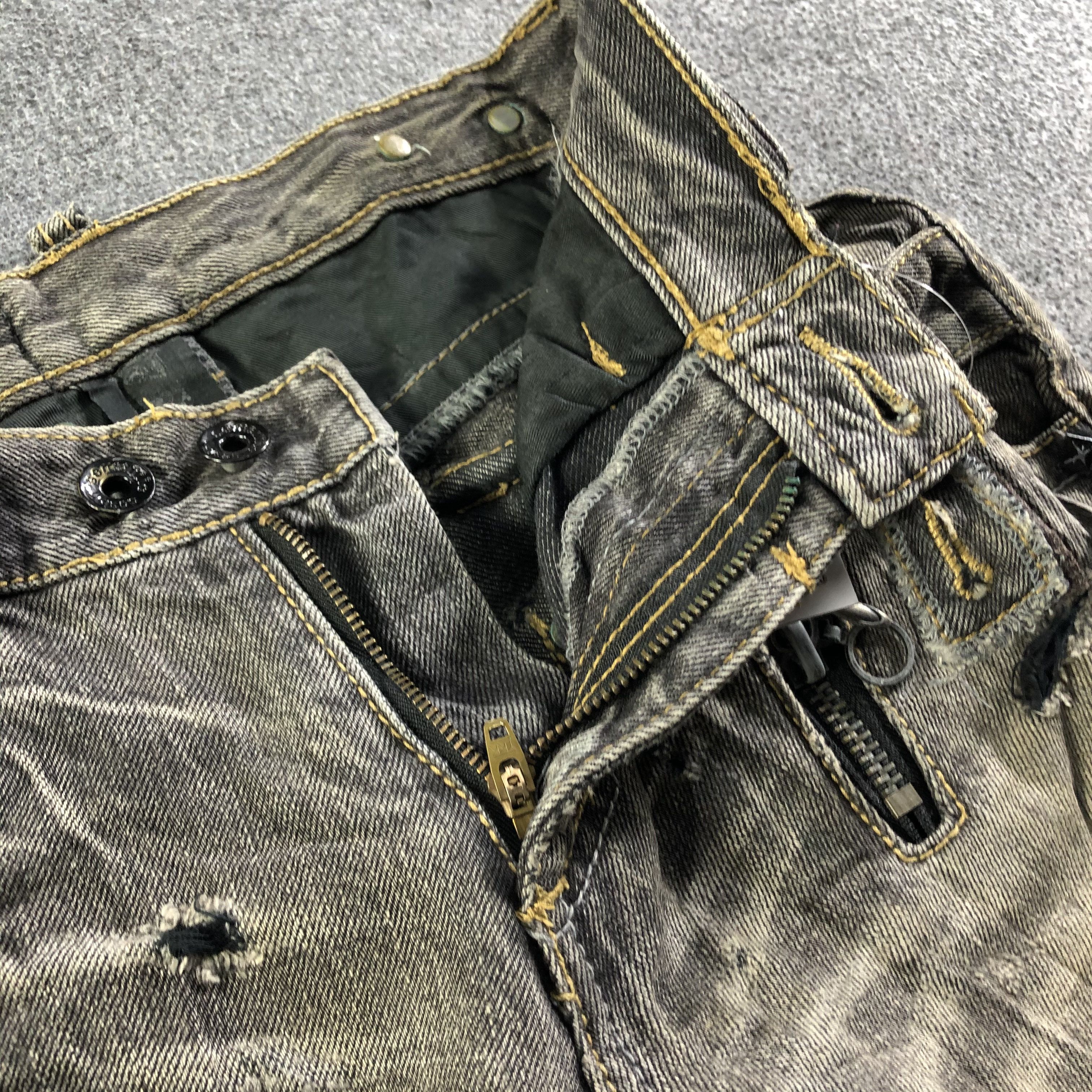 Japanese Brand Vintage Distress Flare Jeans-J4570 Size US 28 / EU 44 - 8 Thumbnail