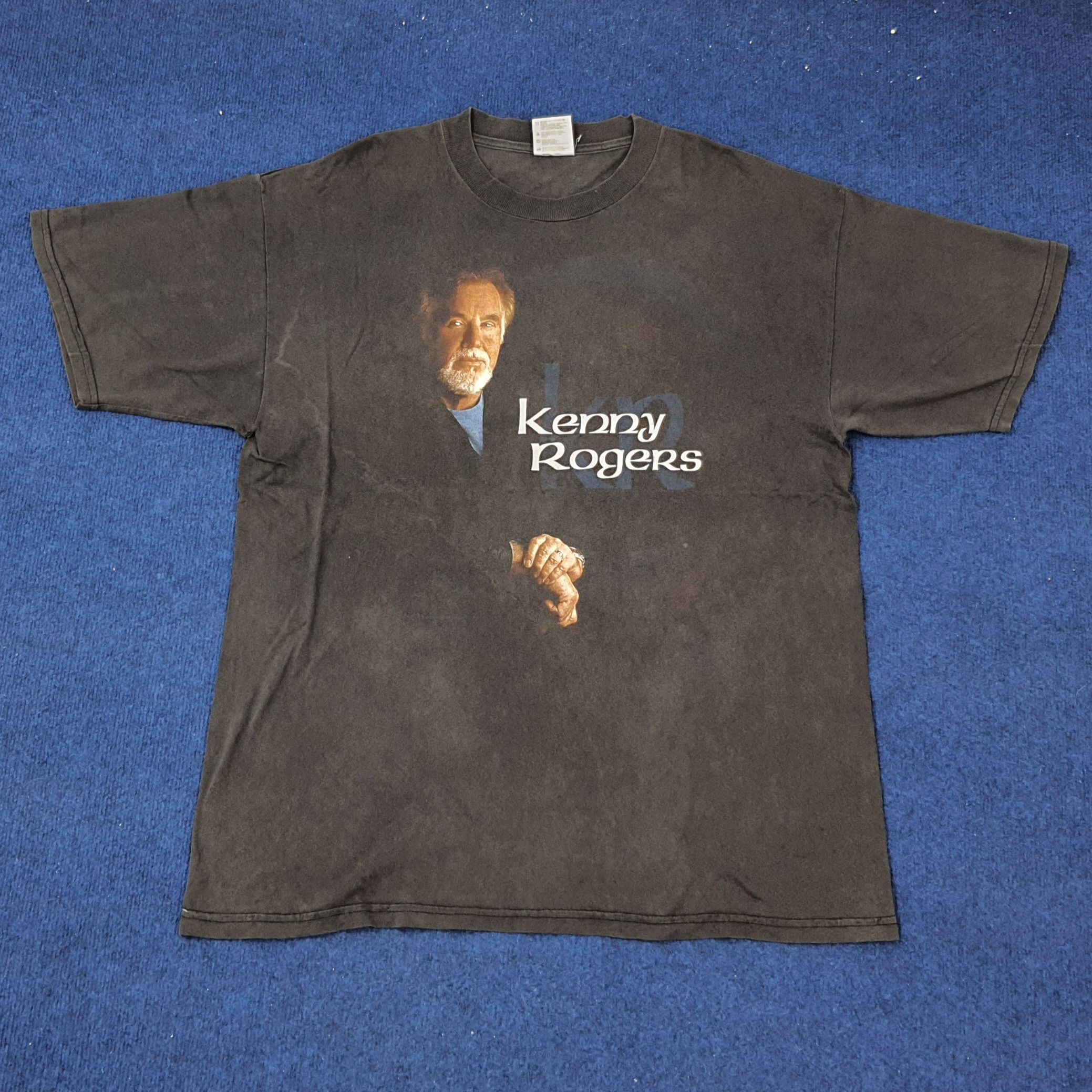 Vintage Vintage Kenny Rogers American Singer Tshirt Size US XL / EU 56 / 4 - 1 Thumbnail