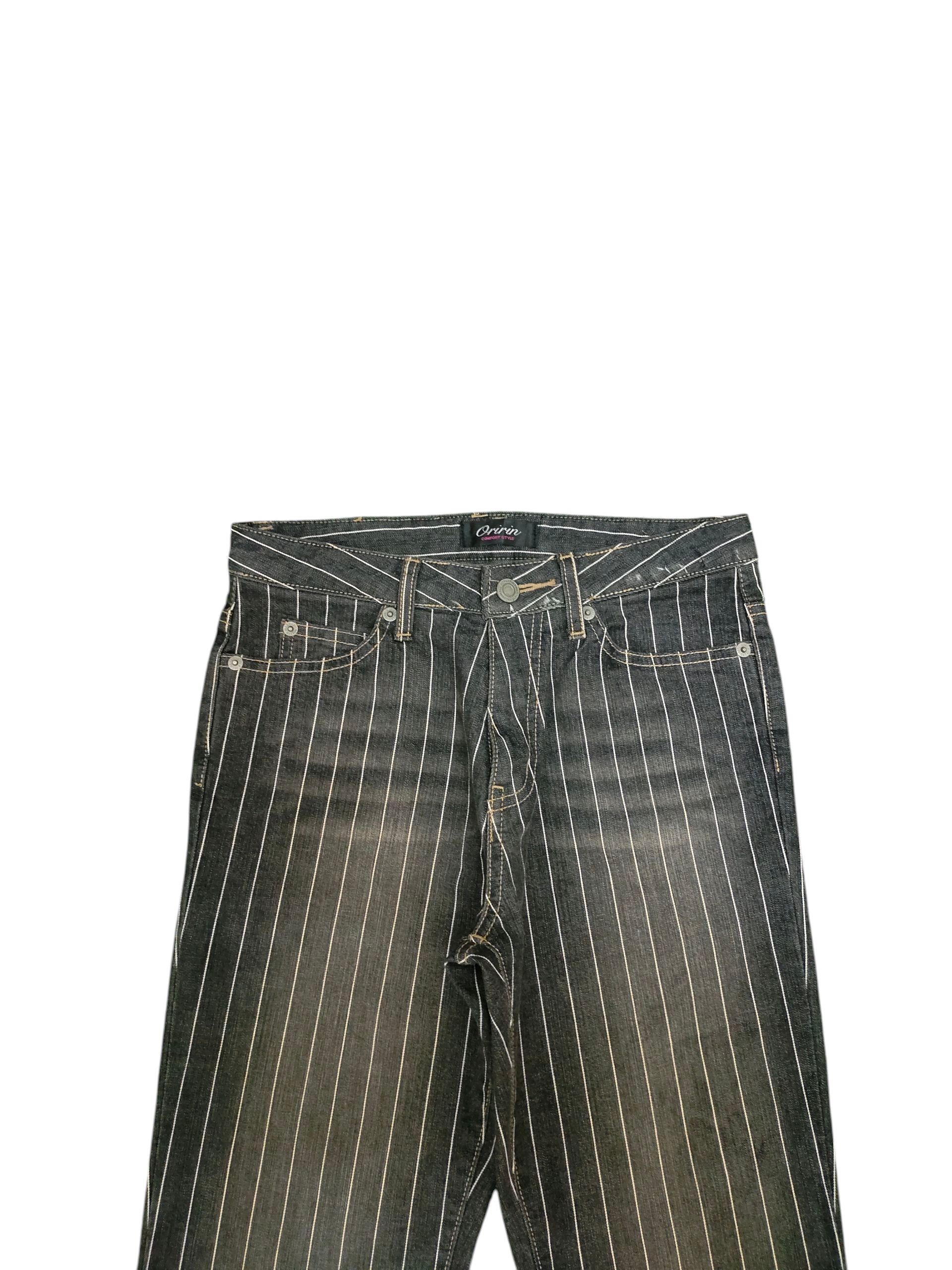 Hysteric Glamour Flare Jeans Oririn Japan Striped Black Denim Bootcut Y2k Size US 28 / EU 44 - 3 Thumbnail