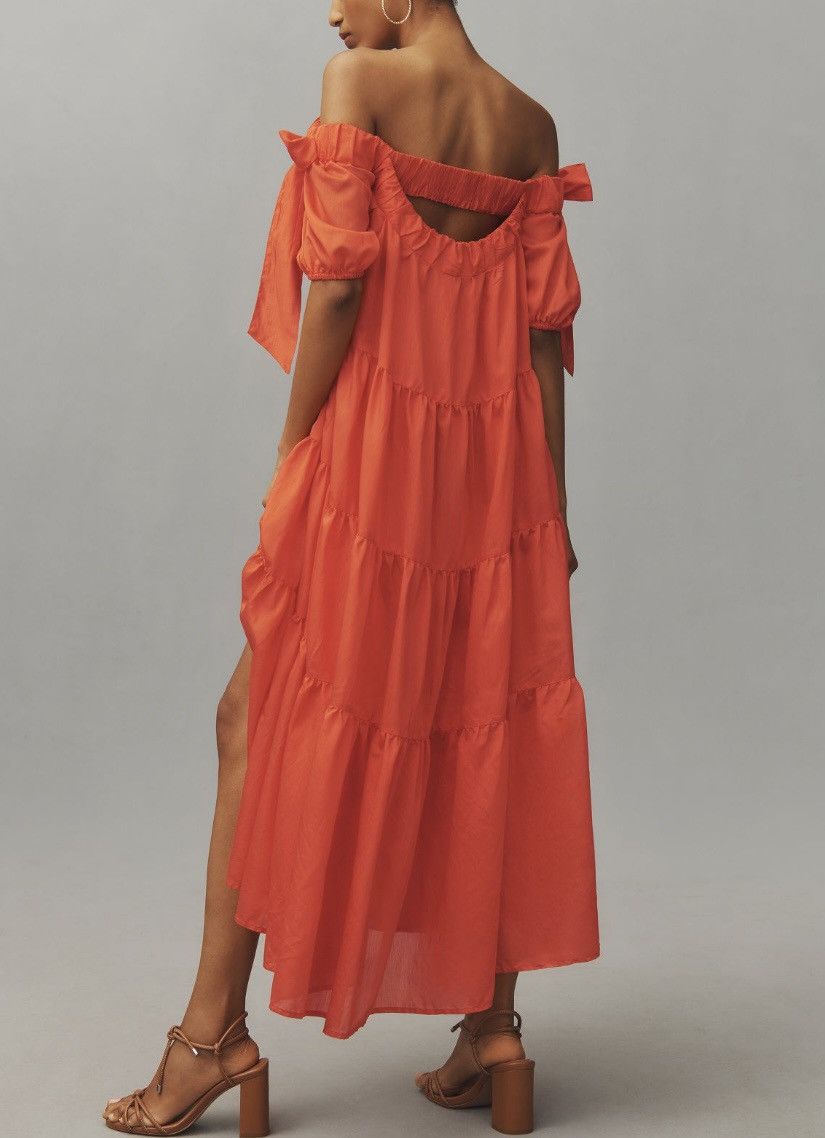 Anthropologie Anthropologie Tiered High-Low Midi Dress, Size S Size S / US 4 / IT 40 - 5 Thumbnail