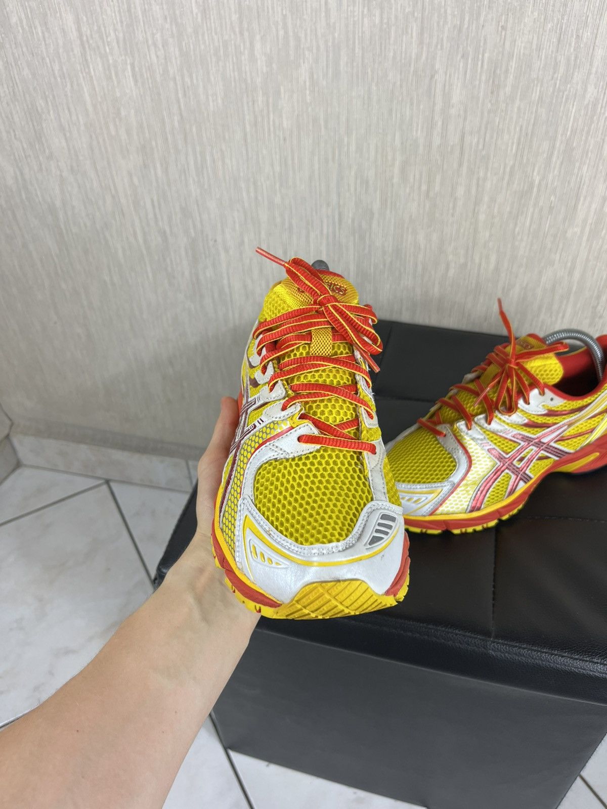 Asics Vintage Asics gel-os sky speed asymmetric laces mesh shoes Size US 8.5 / EU 41-42 - 3 Thumbnail