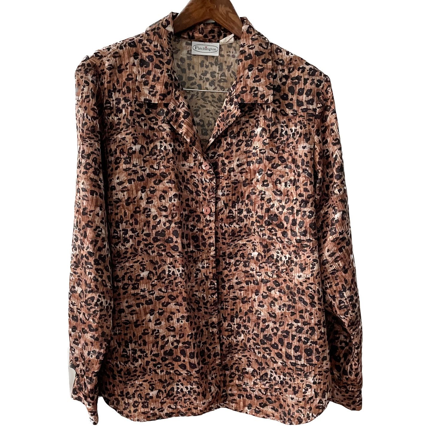 Vintage Patchington Vintage Leopard Print Blouse Brown Black L Size L / US 10 / IT 46 - 2 Thumbnail