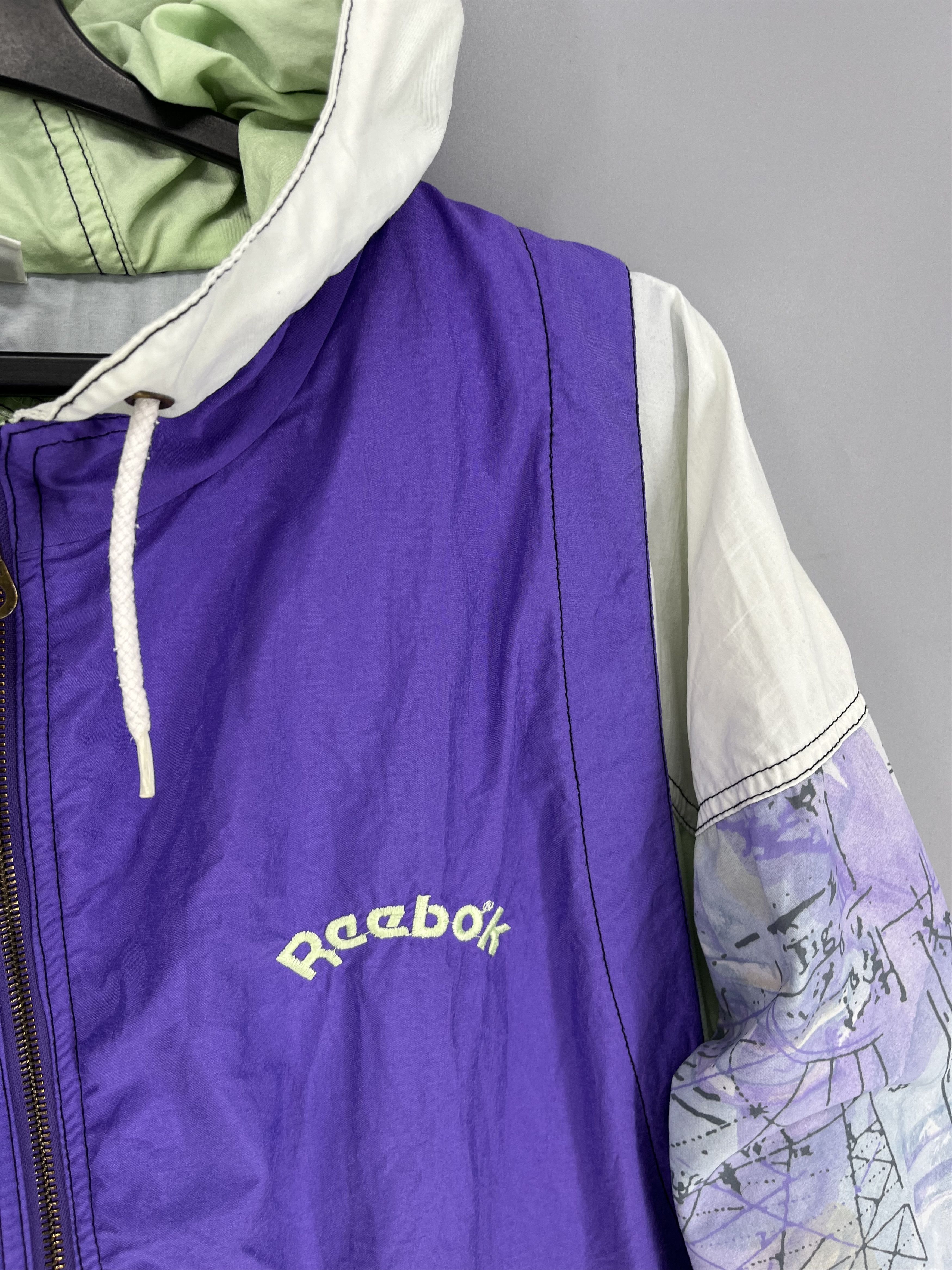 Reebok Vintage 90s Reebok Windbreaker Jacket Mens XL Purple Size US M / EU 48-50 / 2 - 11 Thumbnail