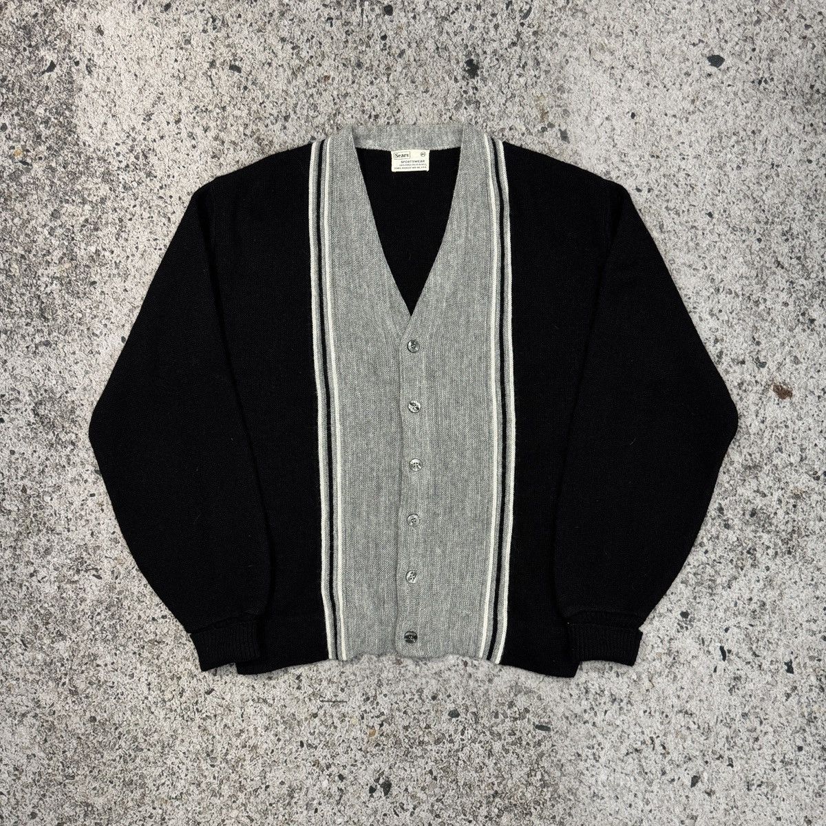 Sears × Streetwear × Vintage VINTAGE 60s 70s SEARS ACRYLIC STRIPED  