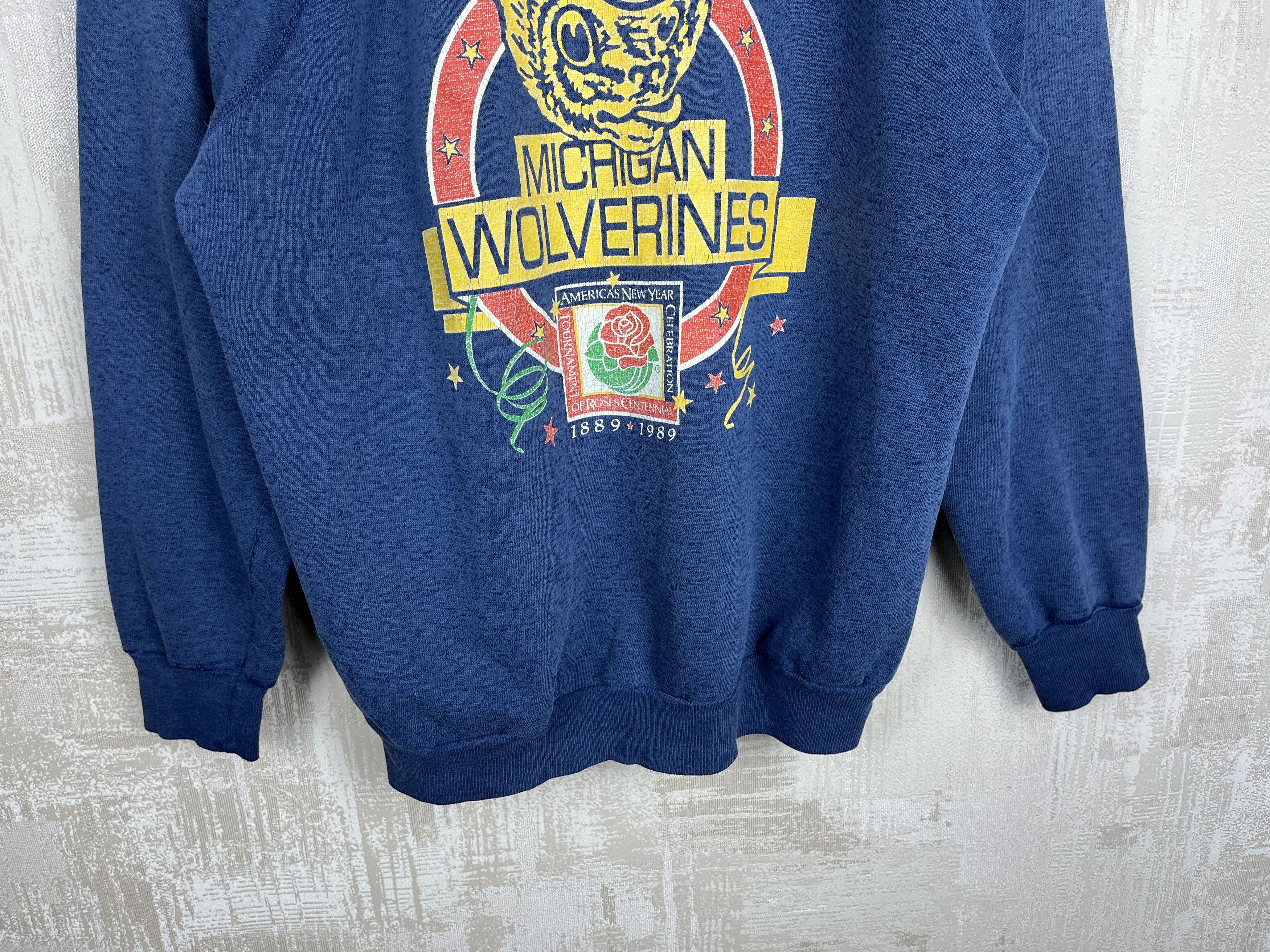 Vintage 80's Michigan Wolverines Vintage Womens Crew Sweatshirt USA Size XL / US 12-14 / IT 48-50 - 4 Thumbnail
