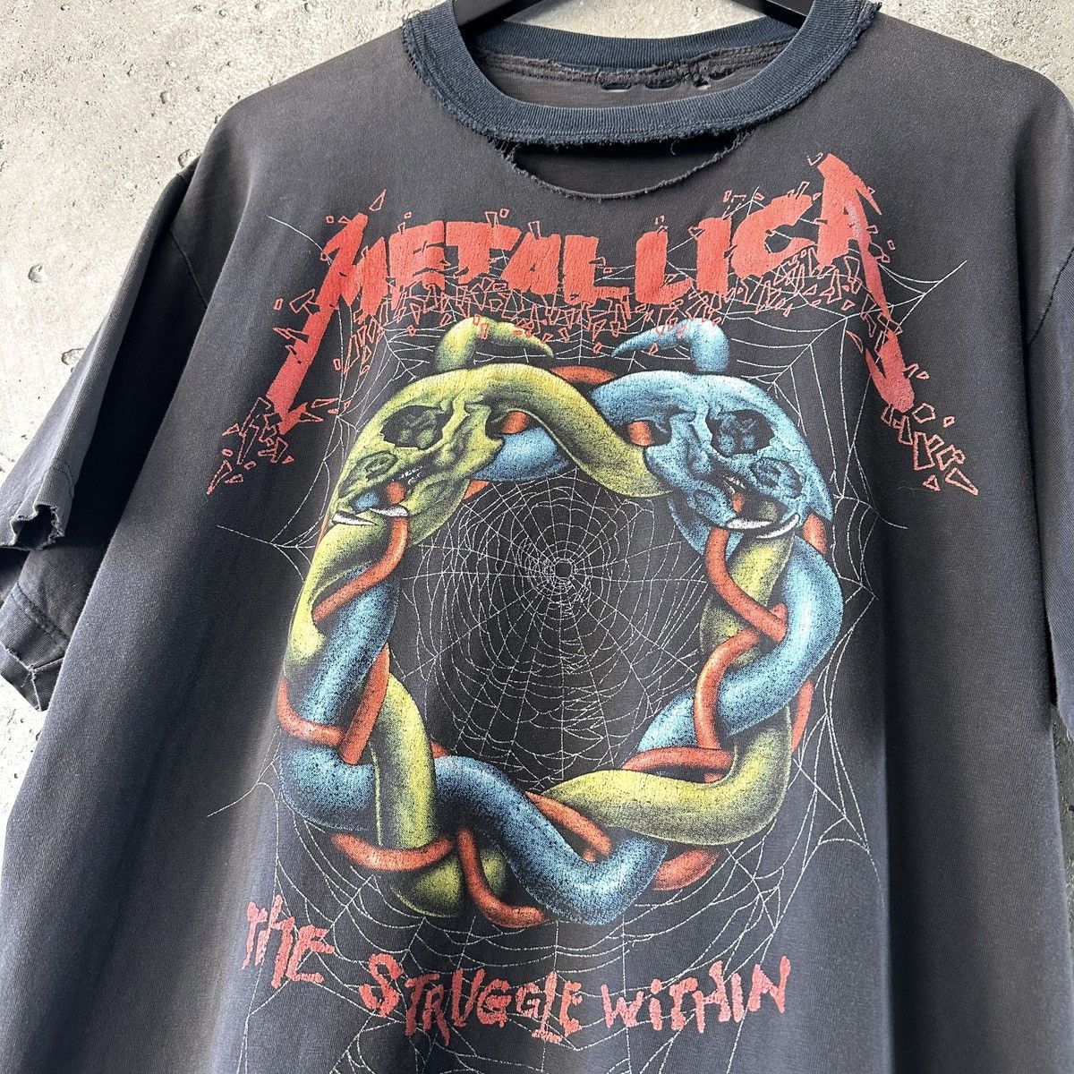 Band Tees 90’s THRASHED Metallica “The Struggle Within” T-Shirt Size US L / EU 52-54 / 3 - 1 Thumbnail