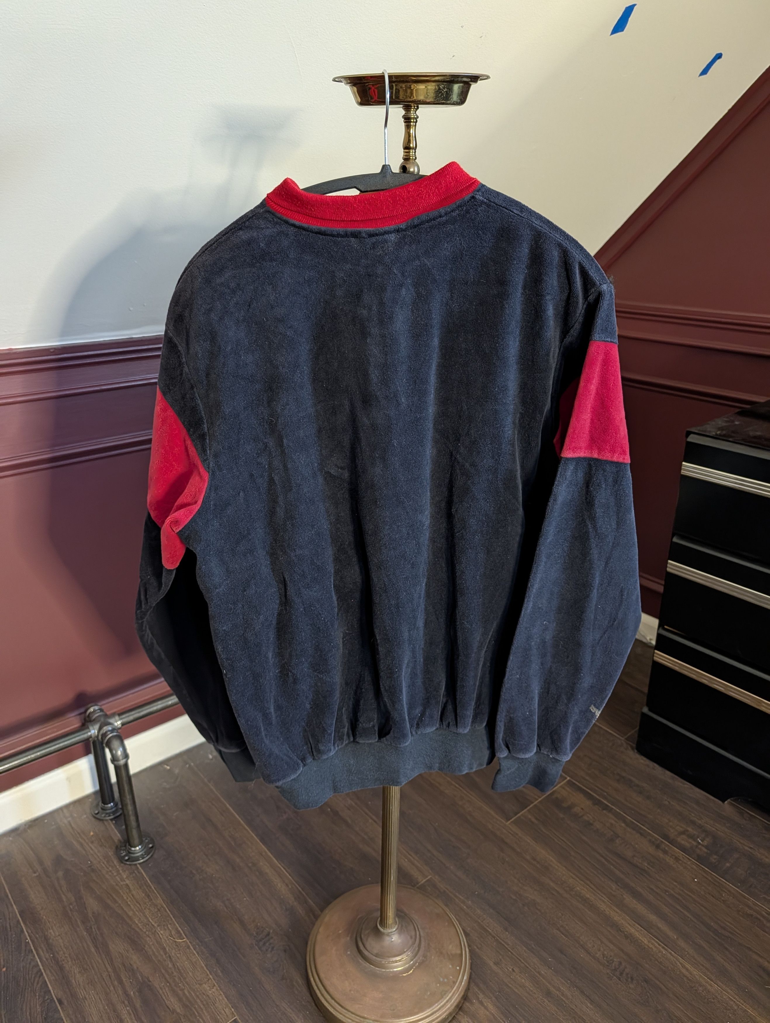 Other PINNACLE vtg MiUSA black red striped velour rugby shirt Size US L / EU 52-54 / 3 - 8 Thumbnail