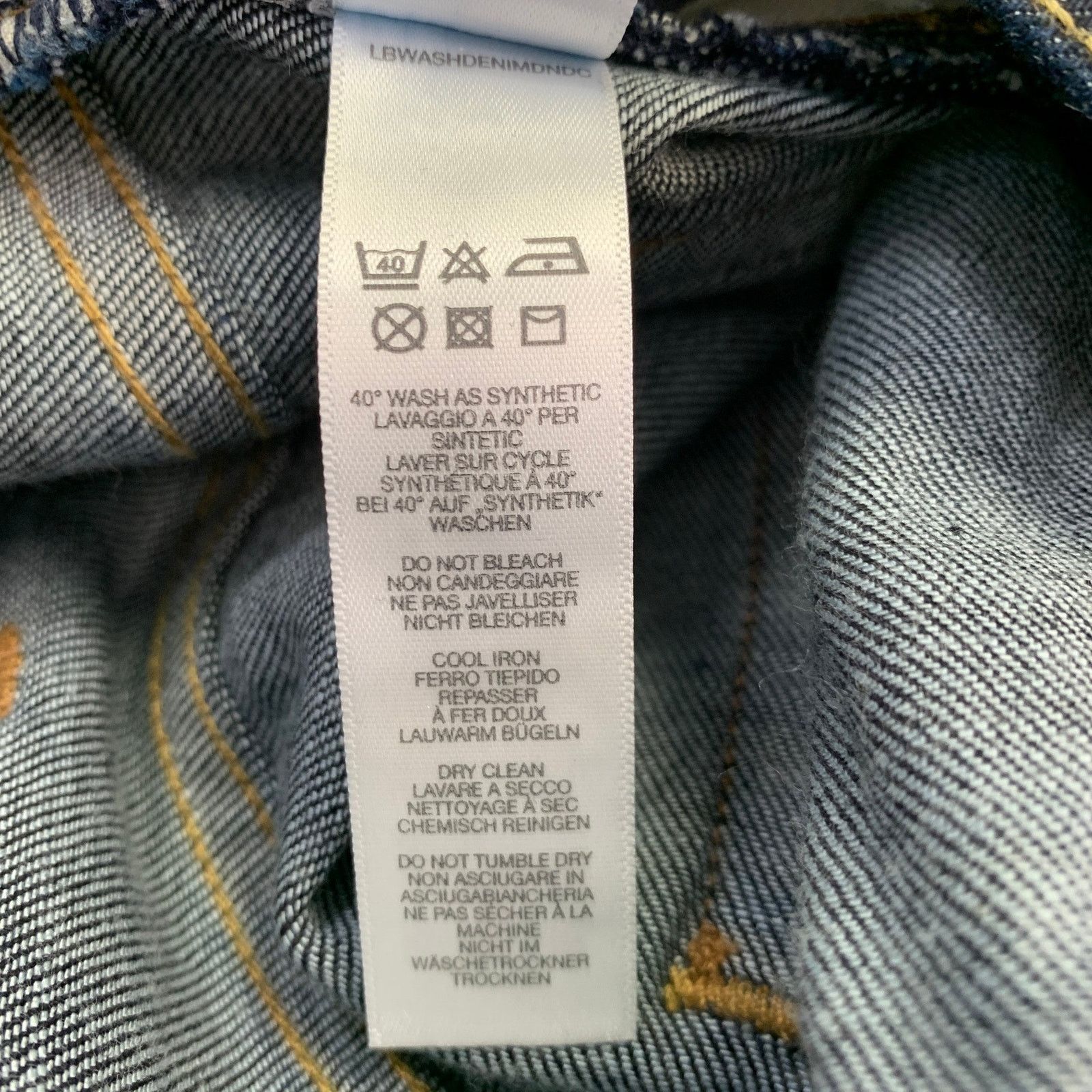 Paul Smith PS by PAUL SMITH Indigo Contrast Stitch Cotton Straight Jean Size US 31 - 8 Thumbnail