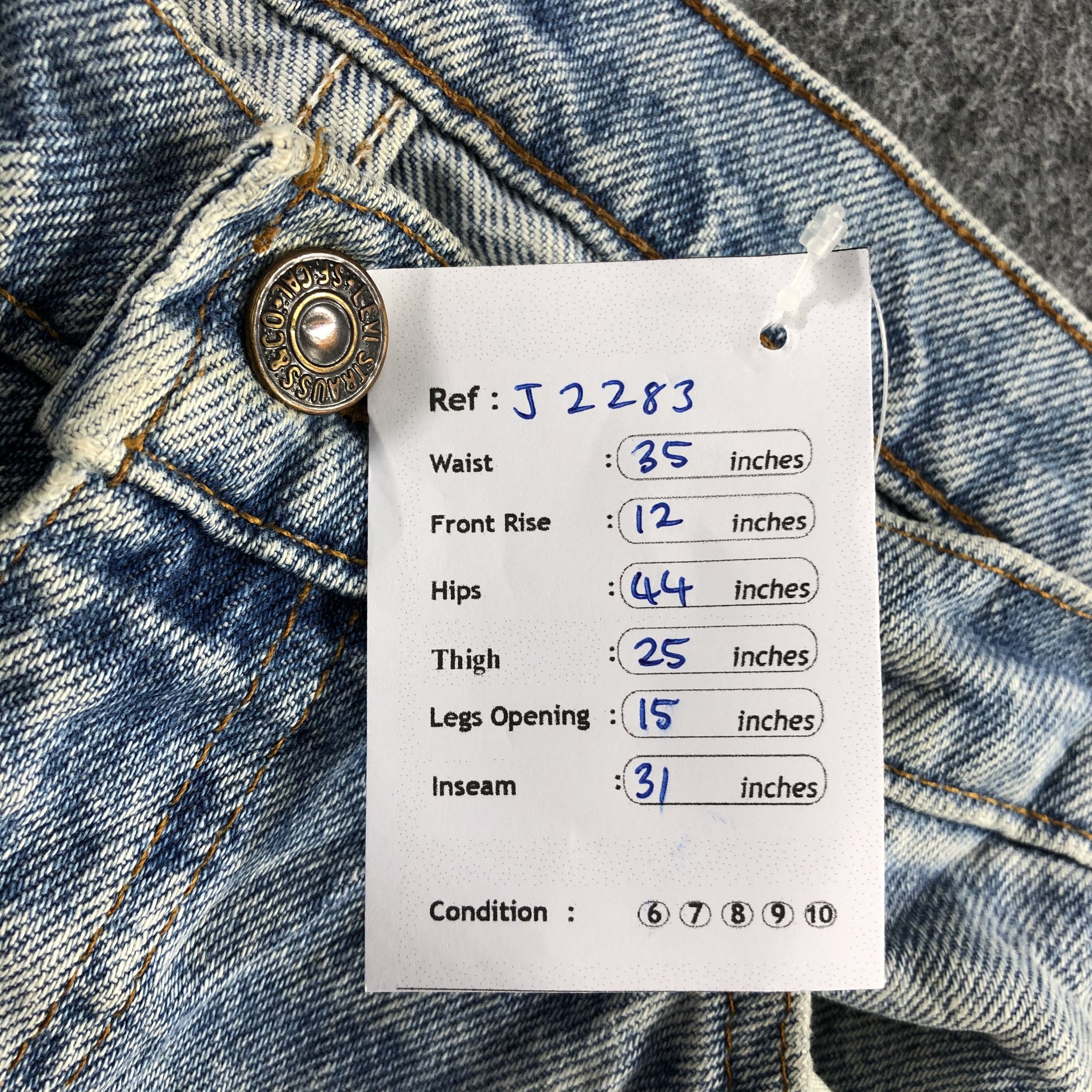 Levi's 90s Vintage Light Wash Levis 505 Jeans-J2283 Size US 35 - 11 Thumbnail