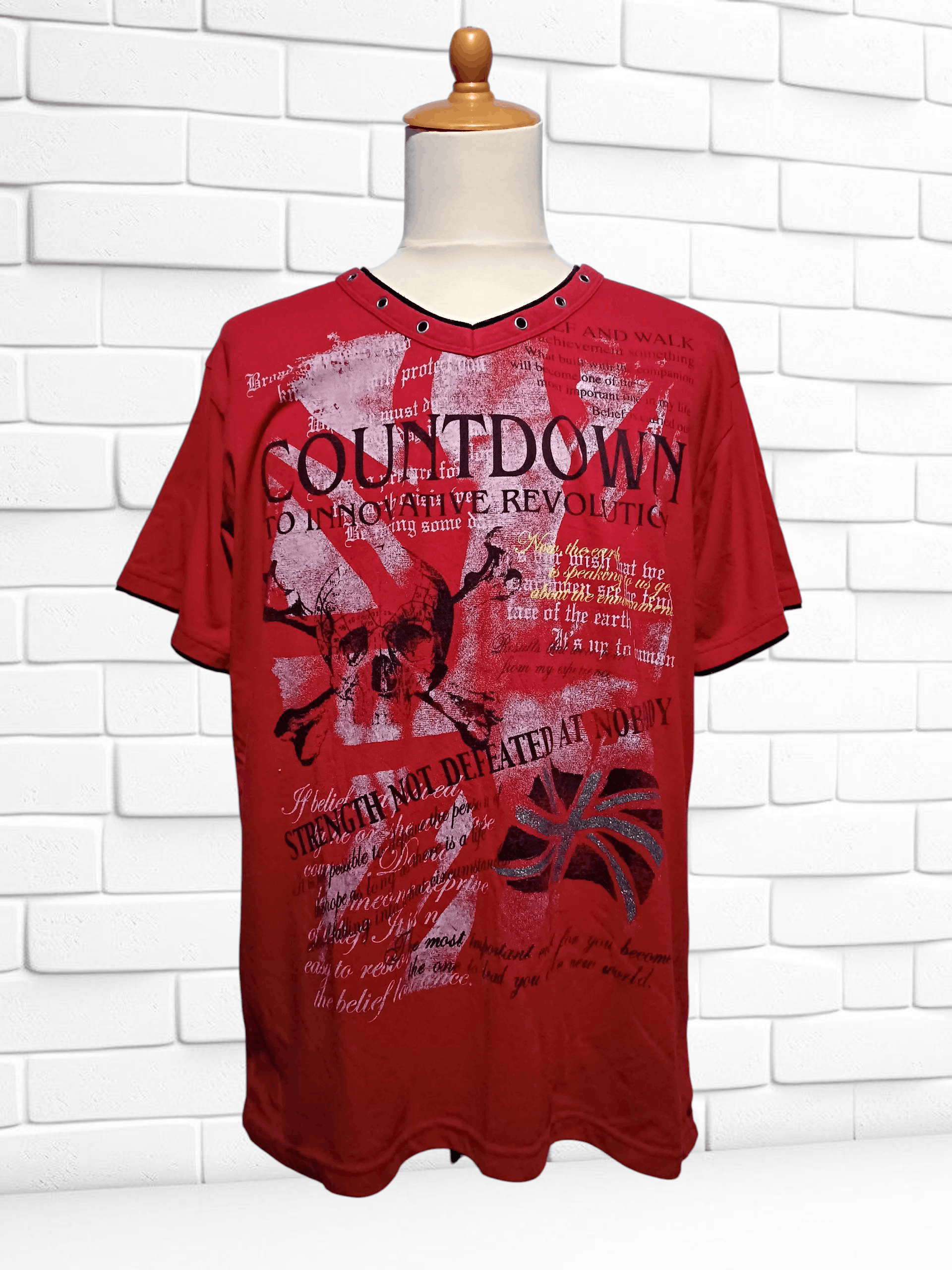 Japanese Brand Double Layer Short Sleeve T-shirt Style Grunge Gothic Size US L / EU 52-54 / 3 - 1 Thumbnail