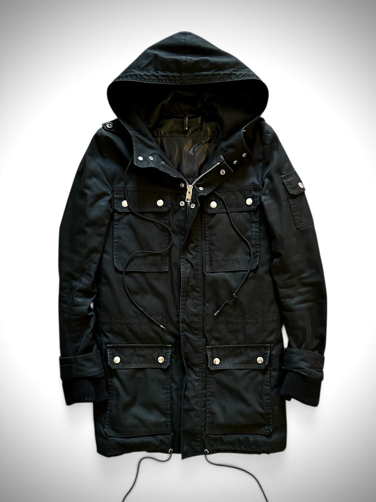 Dior DIOR HOMME Black Hooded Wool Duffle Coat | Grailed