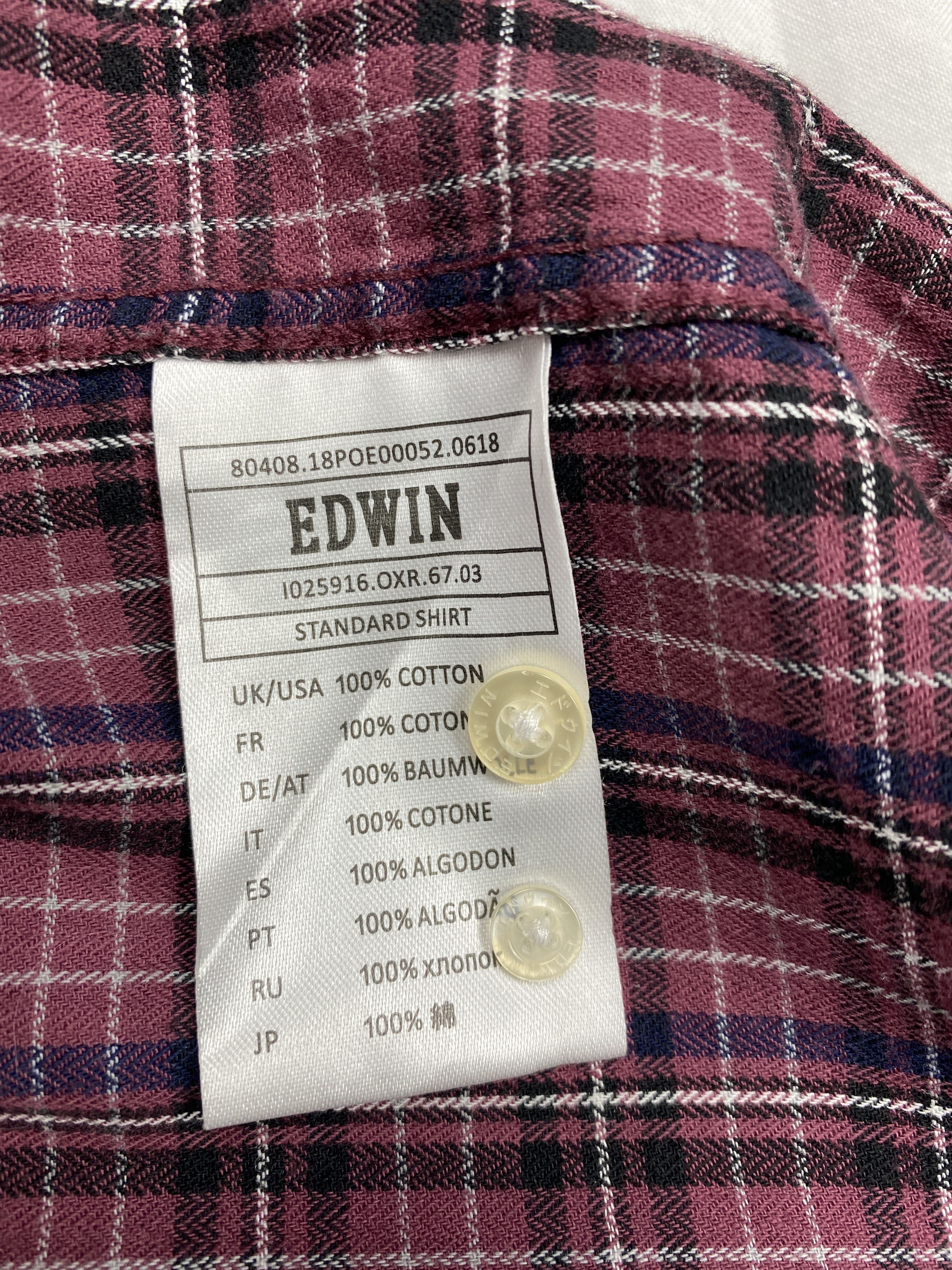 Edwin × Flannel Edwin Vintage Standard Flannel Plaid Shirt Y2K Size US M / EU 48-50 / 2 - 7 Thumbnail