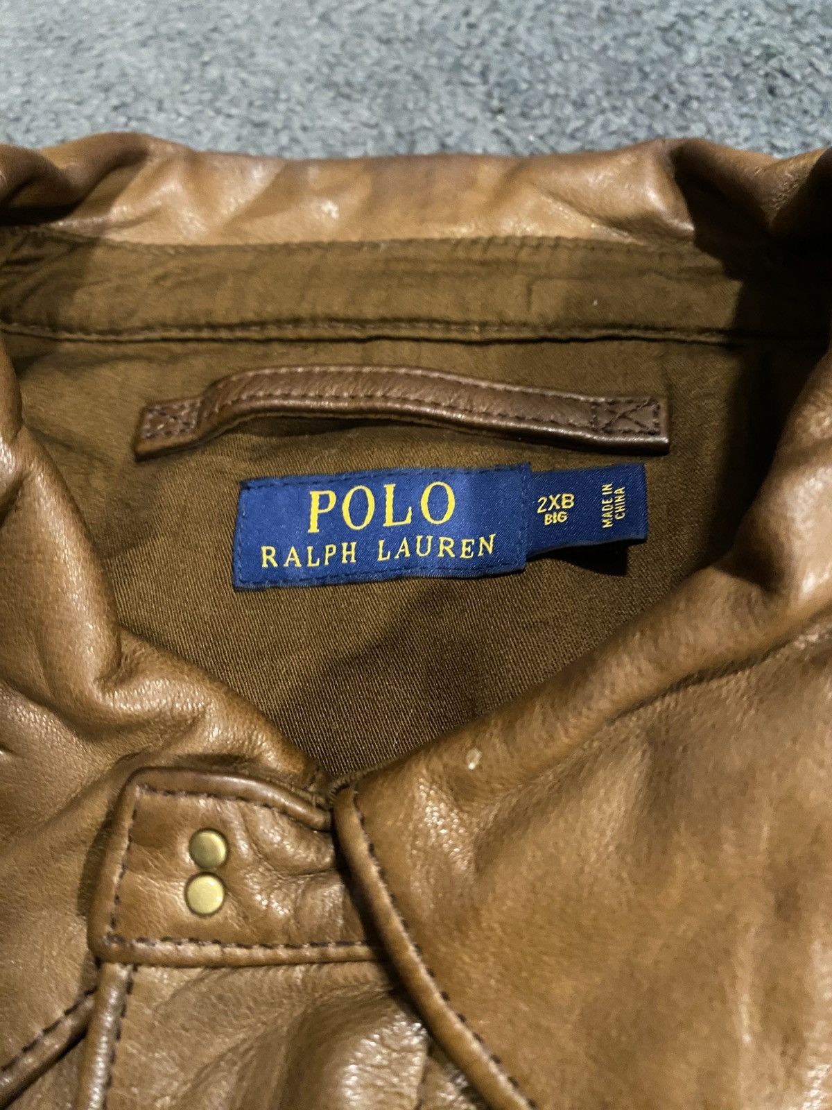 Polo Ralph Lauren × Vintage POLO RALPH LAUREN LEATHER FLIGHT JACKET Size US XXL / EU 58 / 5 - 2 Thumbnail