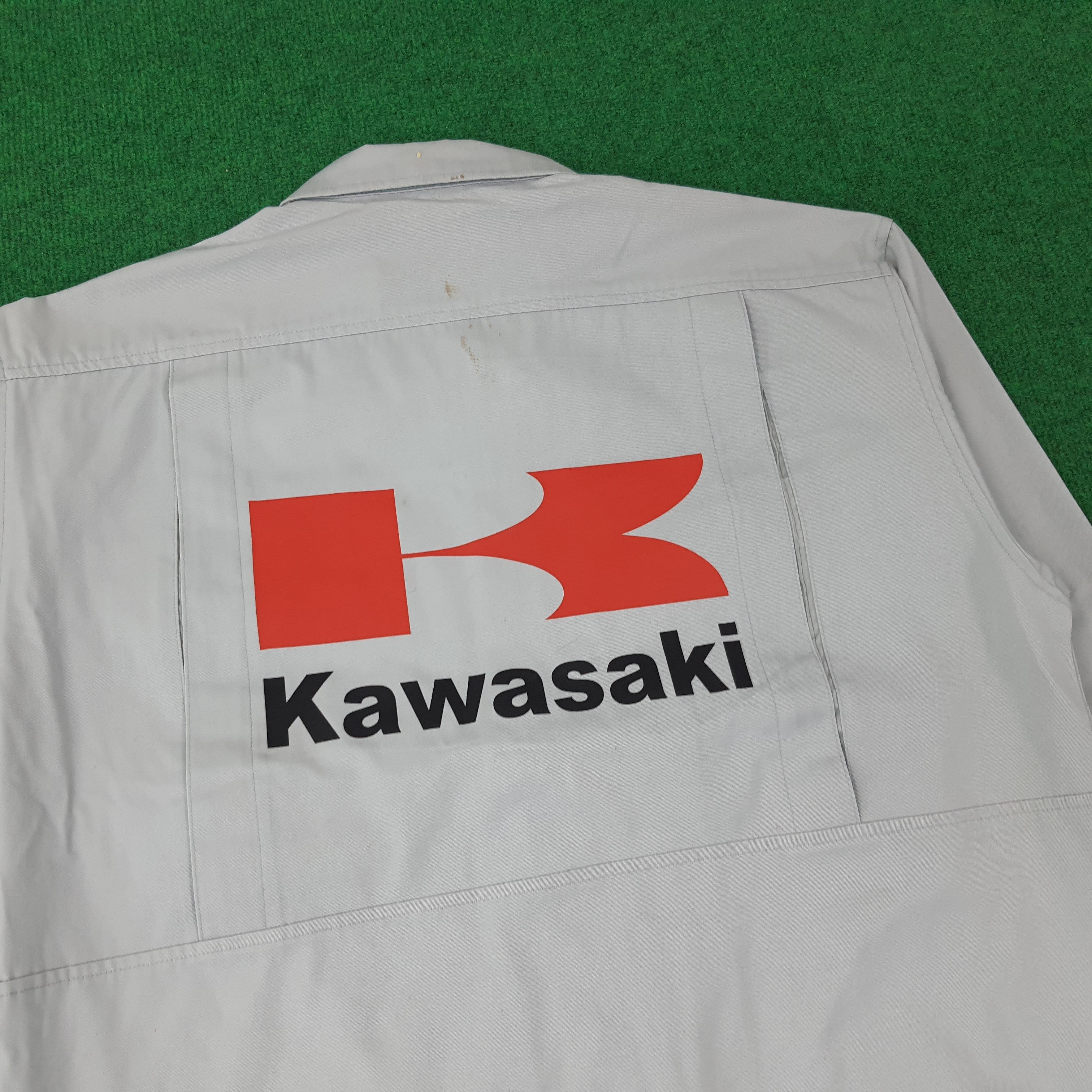 Japanese Brand × Vintage Vintage KAWASAKI Japan Motorsports Racing Jacket C233N14 Size US L / EU 52-54 / 3 - 2 Thumbnail