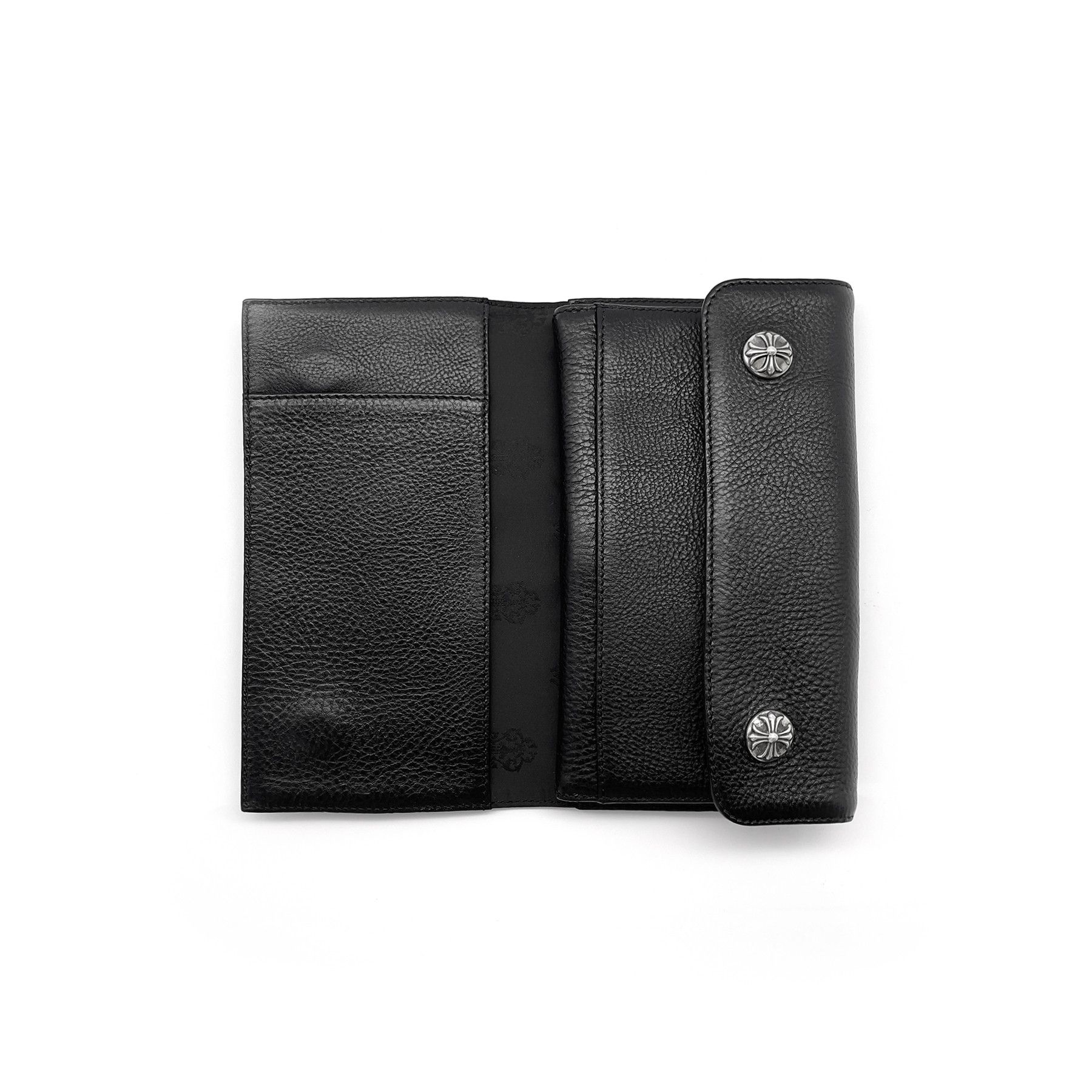 Chrome Hearts Chrome Hearts Wave Cross Ball Heavy Leather Long Wallet Size ONE SIZE - 3 Thumbnail