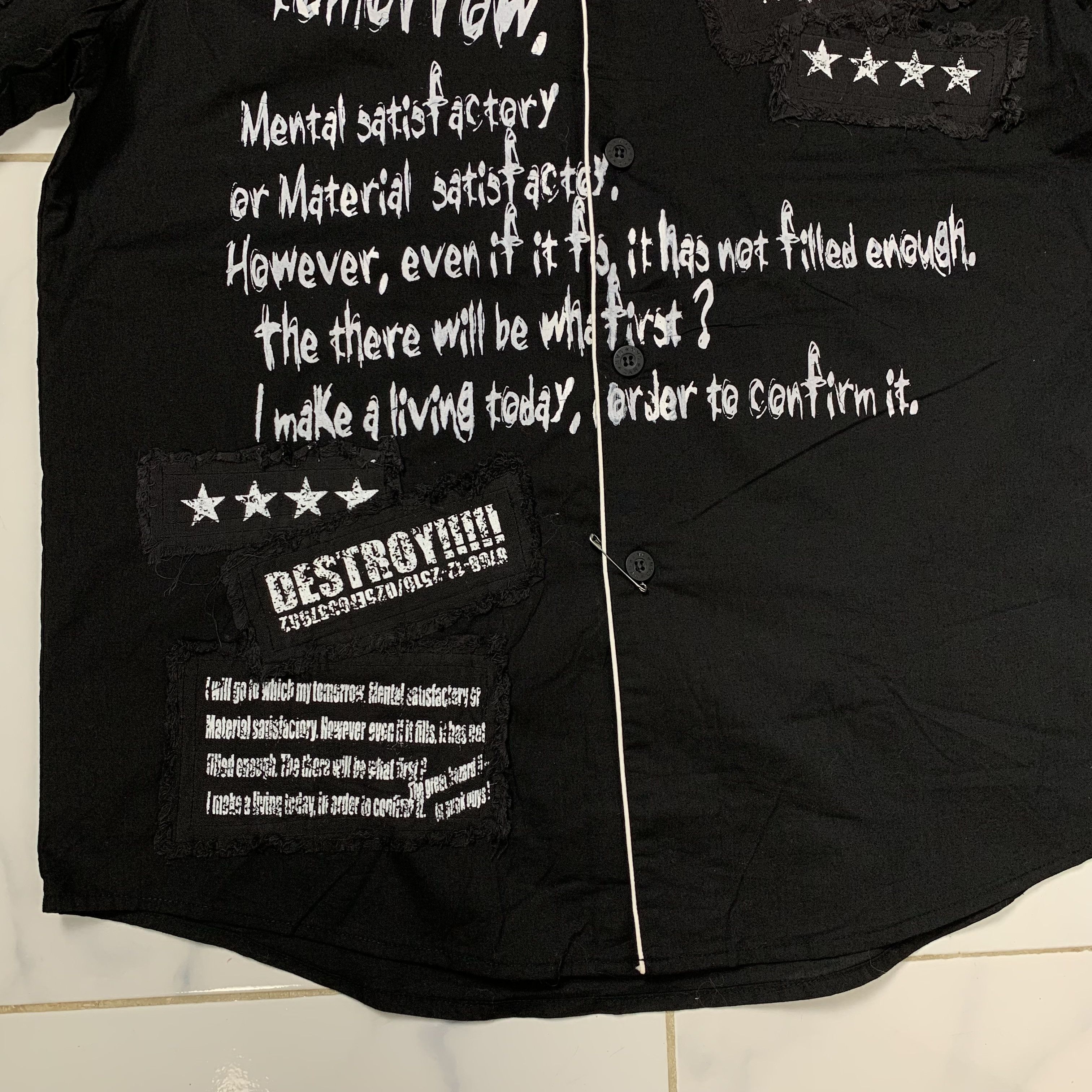 Japanese Brand MAD Punk Bondage Skull Black Shirt Anarchy Seditionaries Size US L / EU 52-54 / 3 - 5 Thumbnail