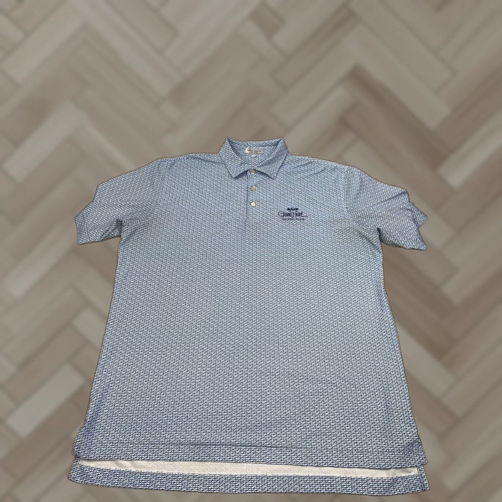 Peter Millar Peter Millar Polo L Blue Summer Comfort Stretch Performance Casual Golf Mens #8417 Size US L / EU 52-54 / 3 - 1 Thumbnail