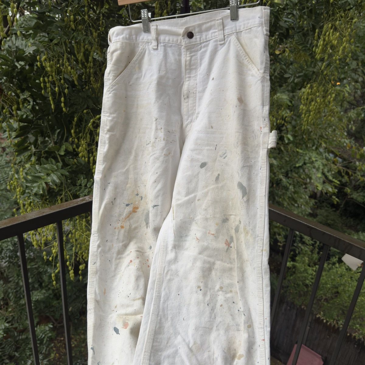 Vintage Thrashed Faded Paint Splattered Work Pants ERD Grunge RRL Size US 30 / EU 46 - 7 Thumbnail
