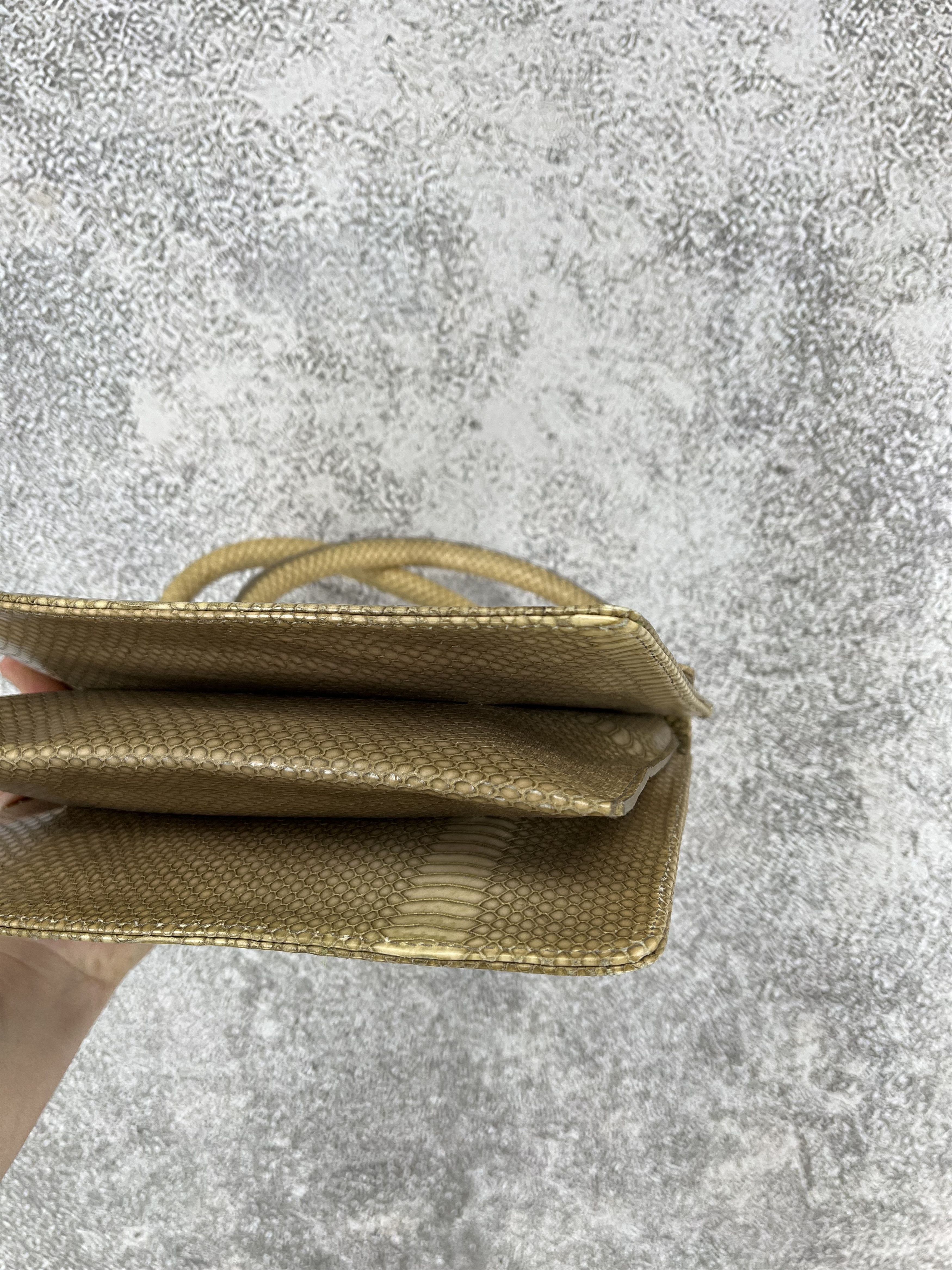 Emporio Armani Emporio Armani Vintage Python Leather Top Handle Bag Size ONE SIZE - 7 Thumbnail