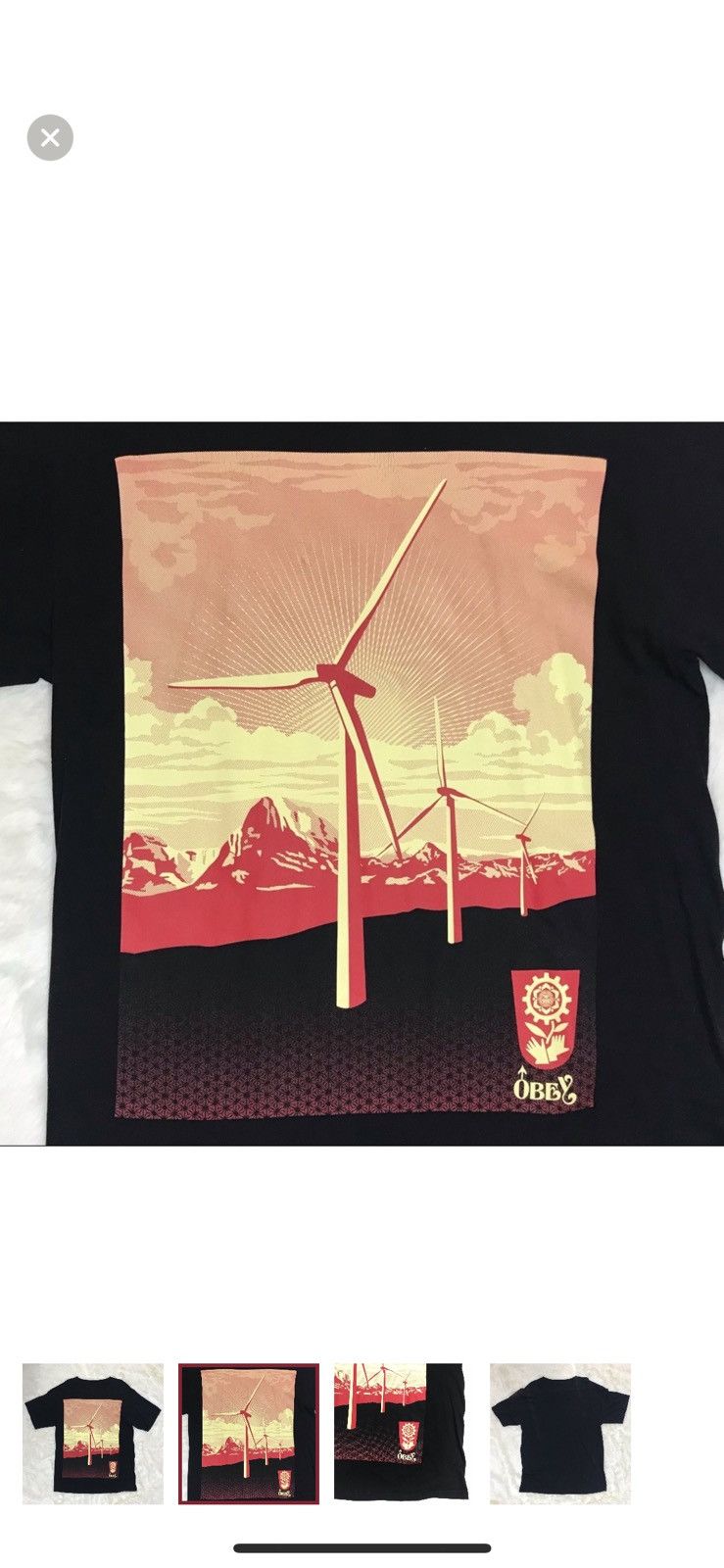 Obey OBEY Shepard Fairy WIND POWER Graphic T-Shirt - Art Piece Size US XL / EU 56 / 4 - 2 Thumbnail
