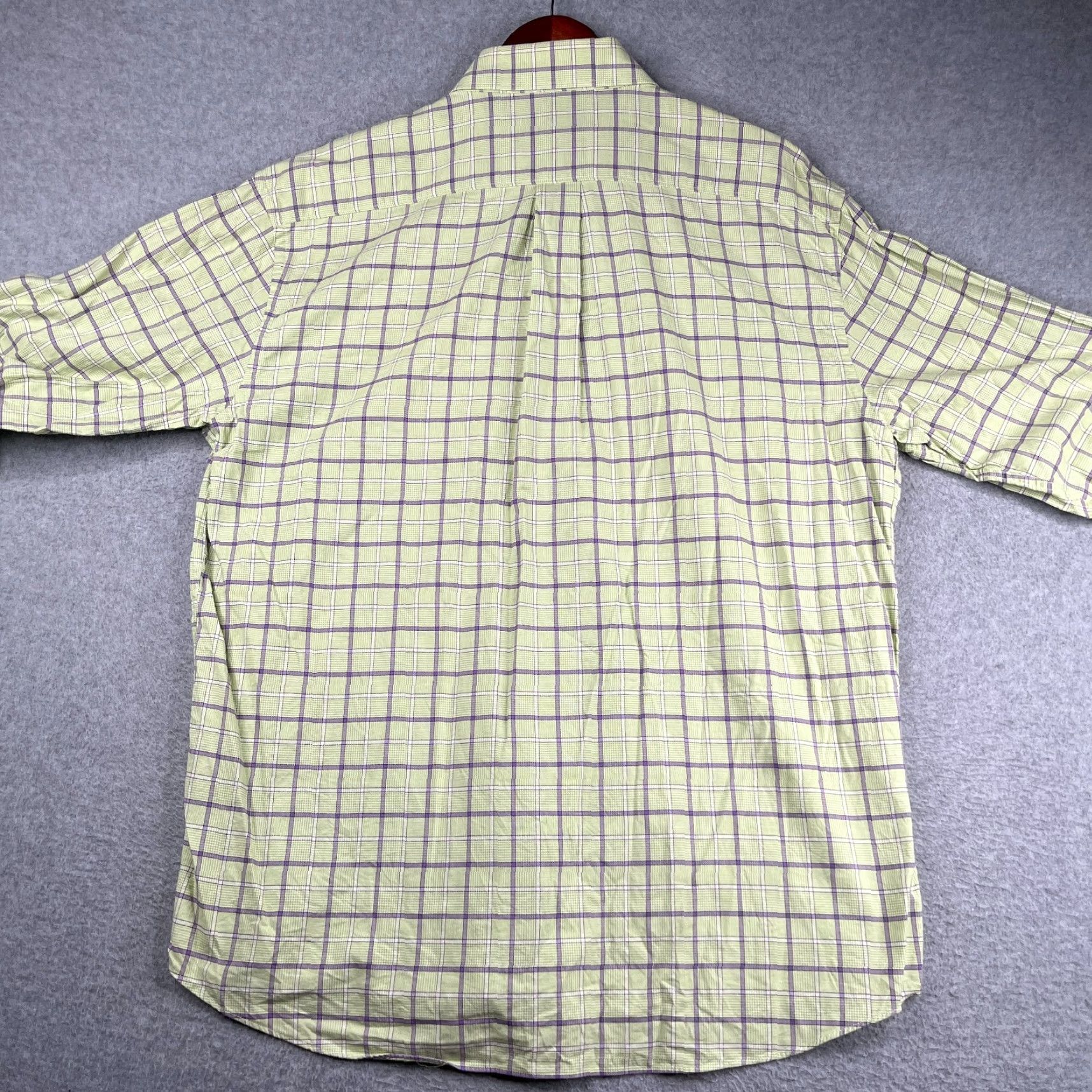 Vintage Alan Flusser Shirt XL Green Purple Check Casual Button Up Long Sleeve Mens Shirt Size US XL / EU 56 / 4 - 6 Thumbnail
