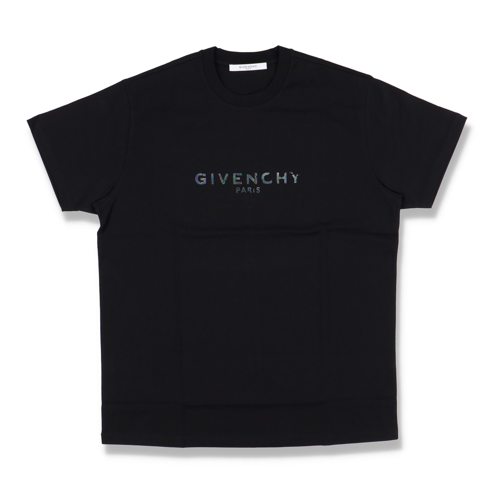 Givenchy Black Iridescent Blurred Logo Oversized T-Shirt Size US XS / EU 42 / 0 - 1 Thumbnail