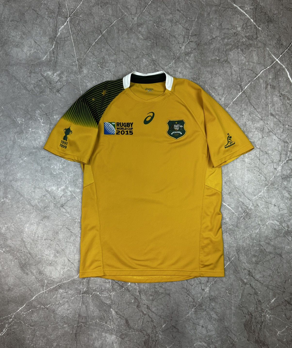 Asics ASICS AUSTRALIA WALLABY WORLD CUP 2015 RUGBY JERSEY RARE Y2K Size US M / EU 48-50 / 2 - 2 Thumbnail