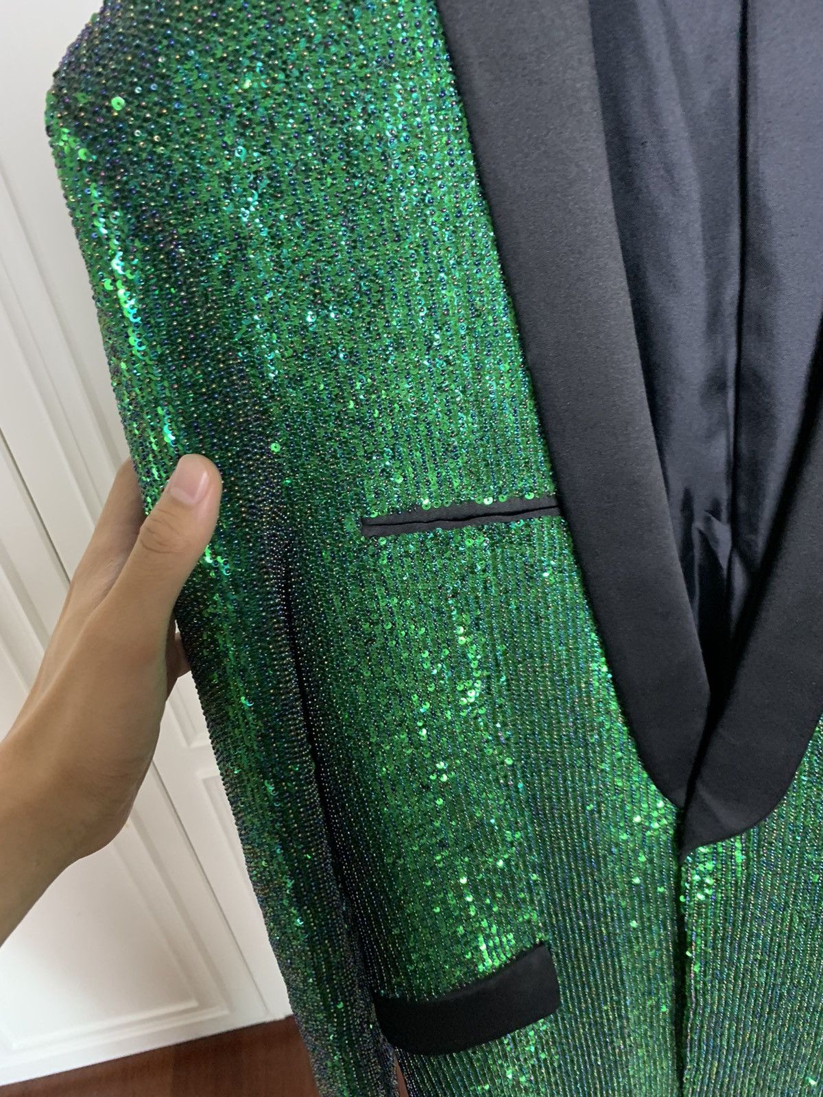 Saint Laurent Paris Saint Laurent 2014FW Green Embellished Coat Size US S / EU 44-46 / 1 - 2 Thumbnail